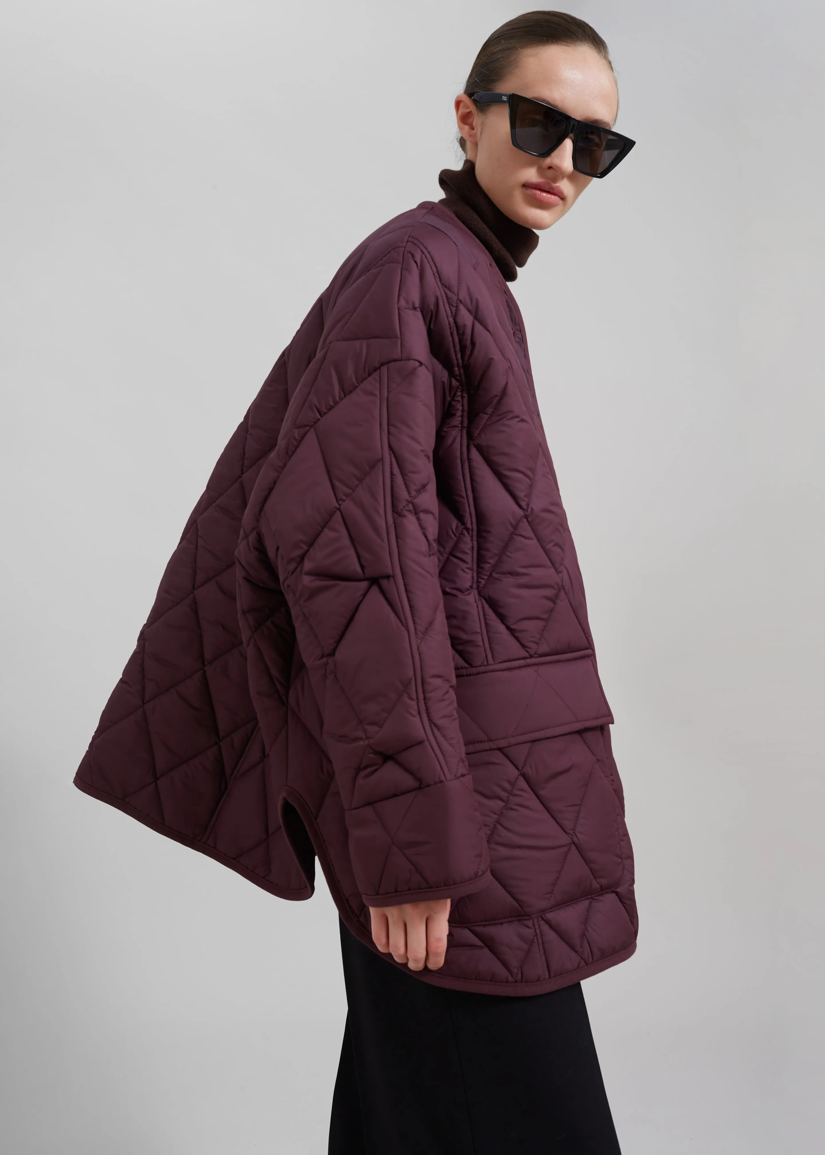 Teddy Quilted Jacket - Burgundy sold by Frankie Shop product image thumbnail 2
