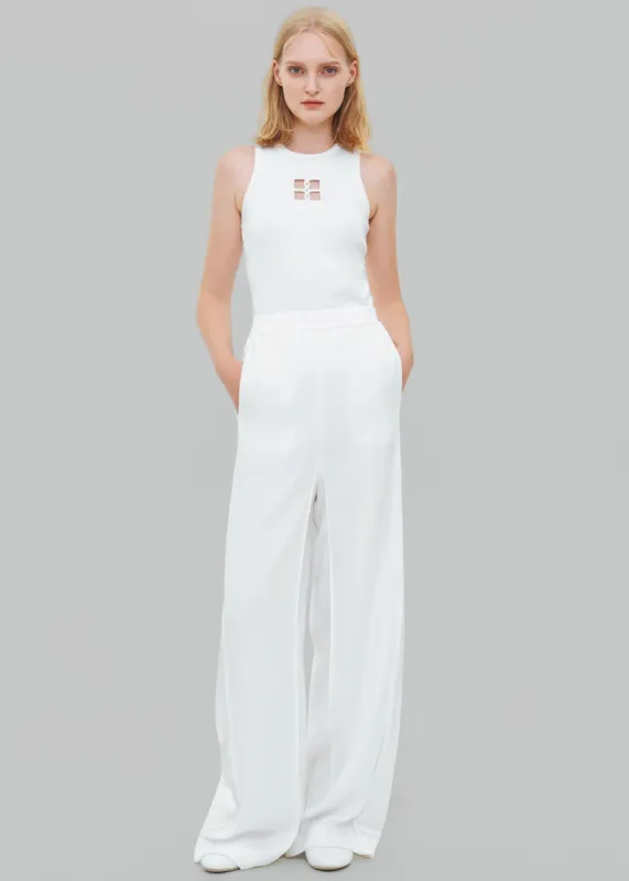 Bevza BB Monogram Tank Top - White sold by Frankie Shop