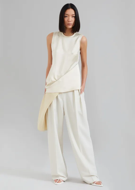 JW Anderson Zip Detail Sleeveless Top - Off White made by J.W. Anderson