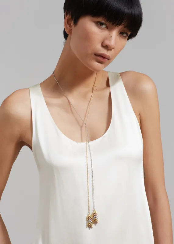 Bevza Trinity Long Pendant - Yellow/Rose/Silver made by Frankie Shop