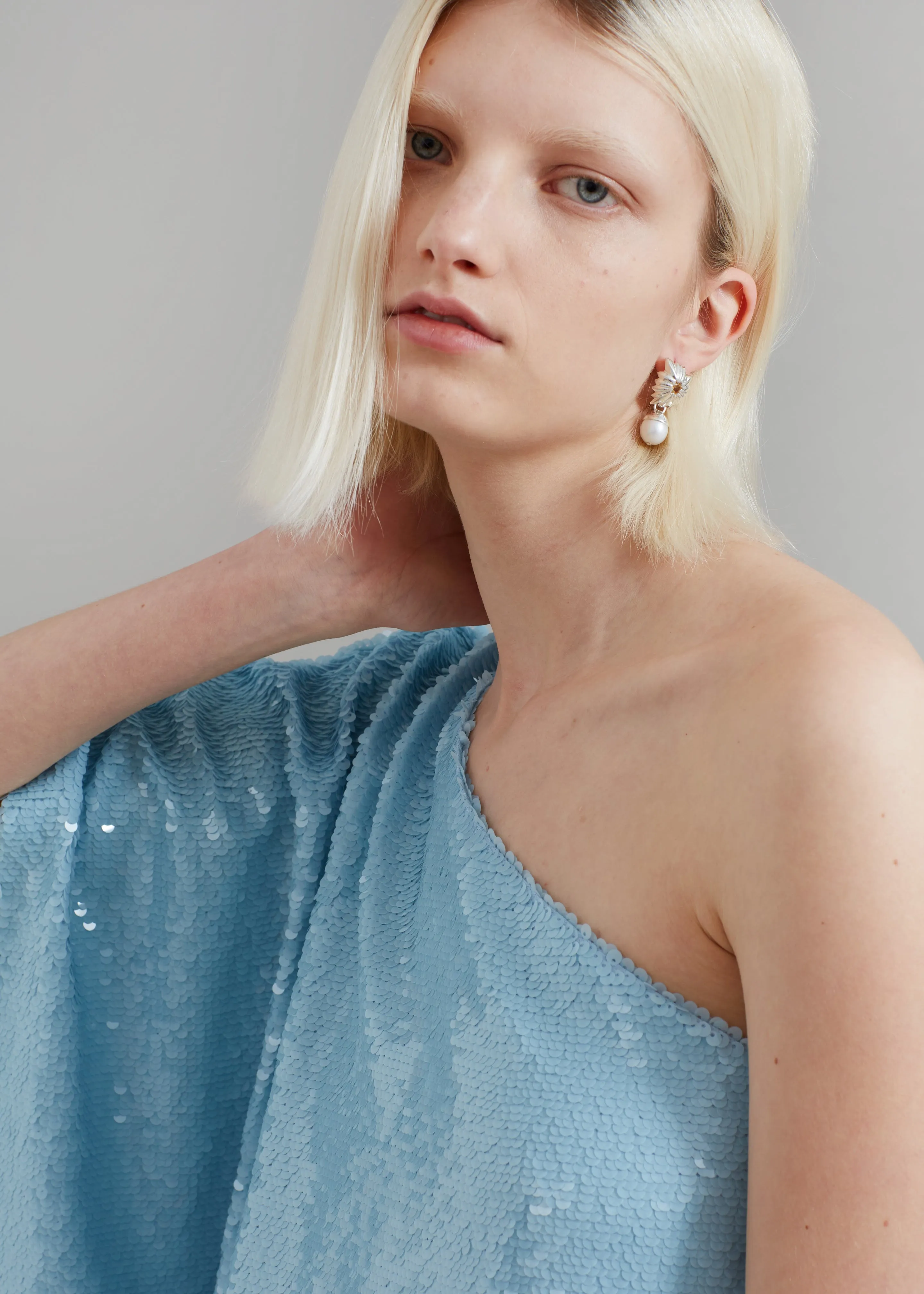 Gloria Sequins One Shoulder Dress - Sky sold by Frankie Shop product image thumbnail 5