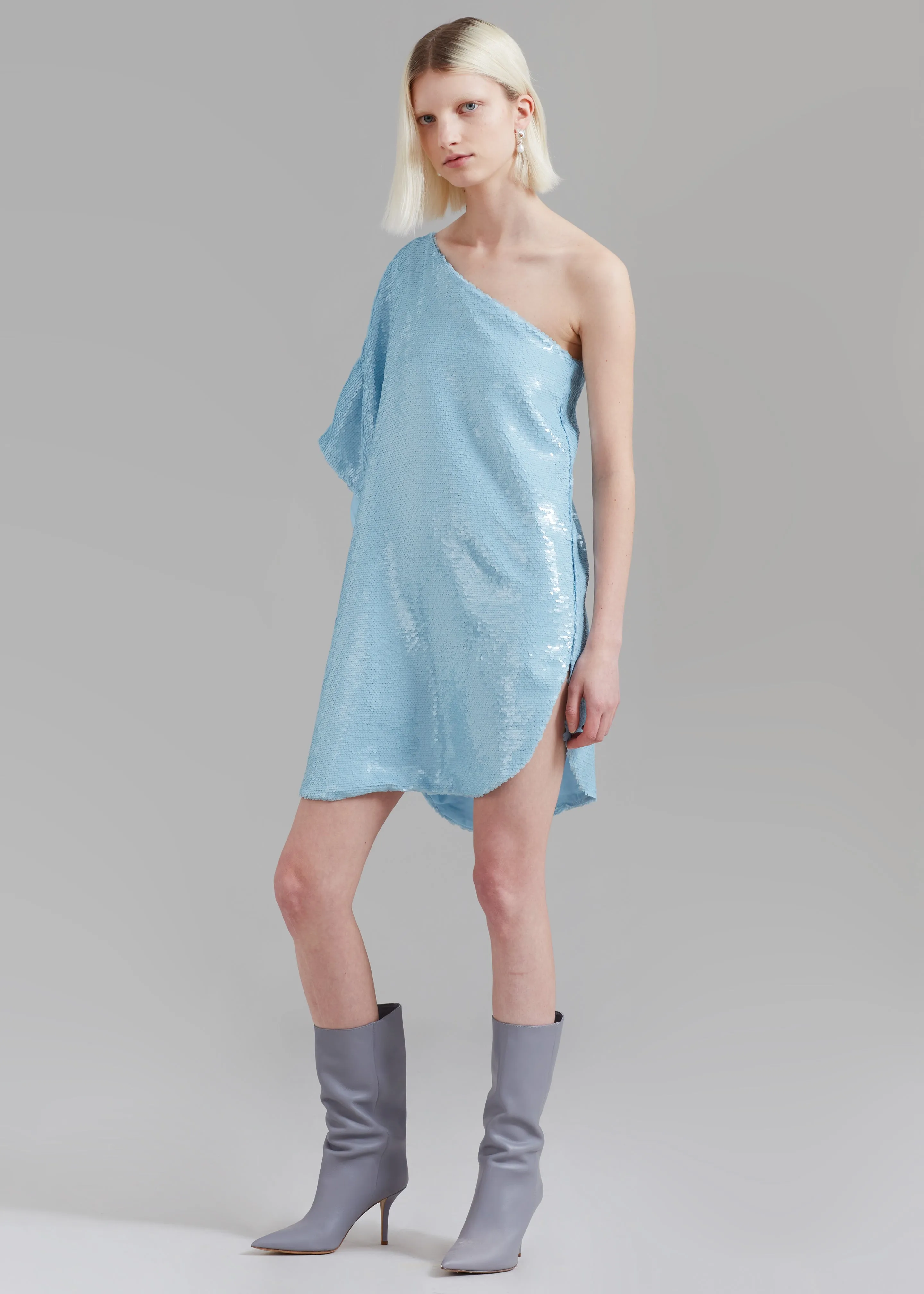 Gloria Sequins One Shoulder Dress - Sky sold by Frankie Shop product image thumbnail 2