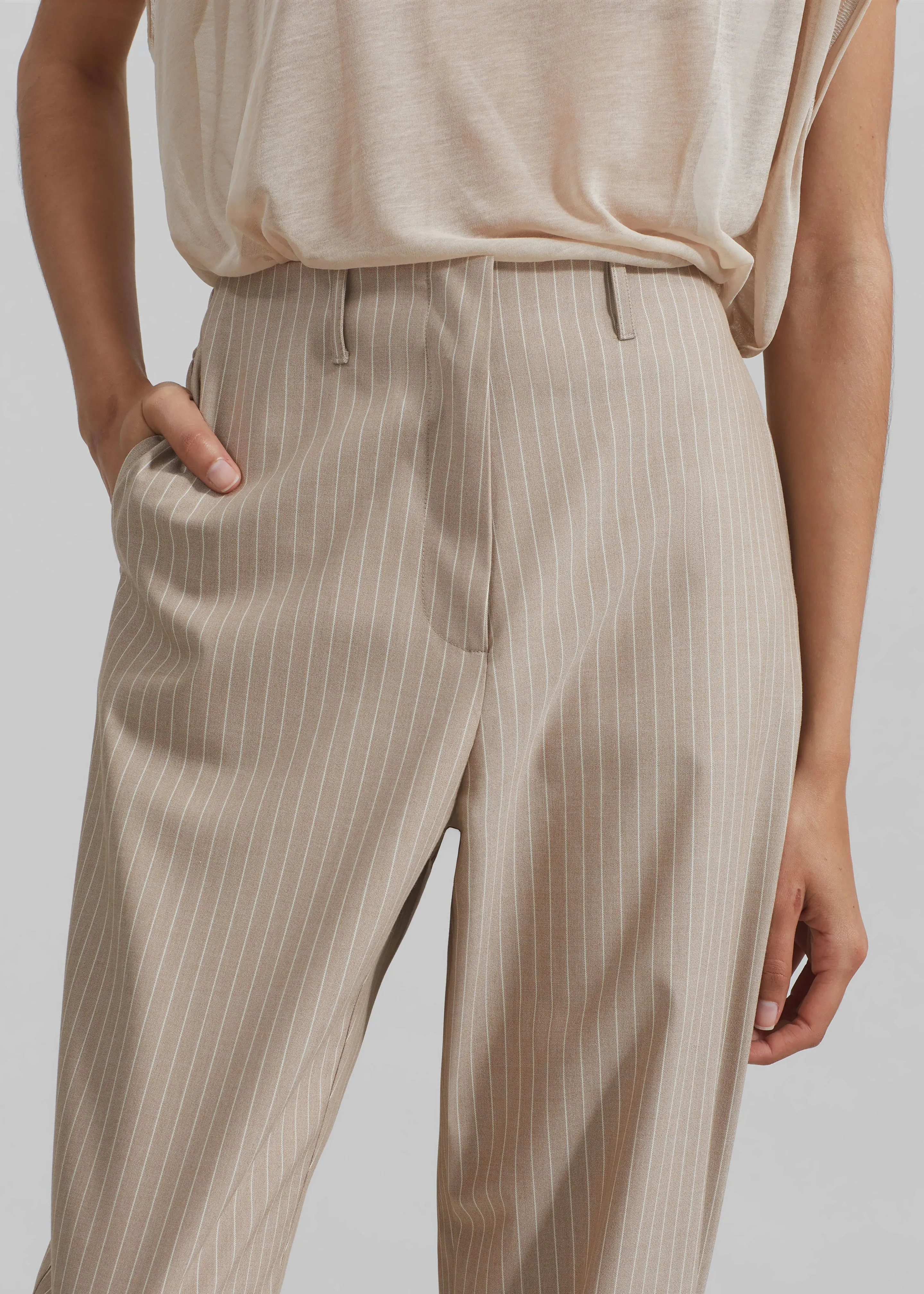 Stasia Pants - Beige Stripe sold by Frankie Shop product image thumbnail 2