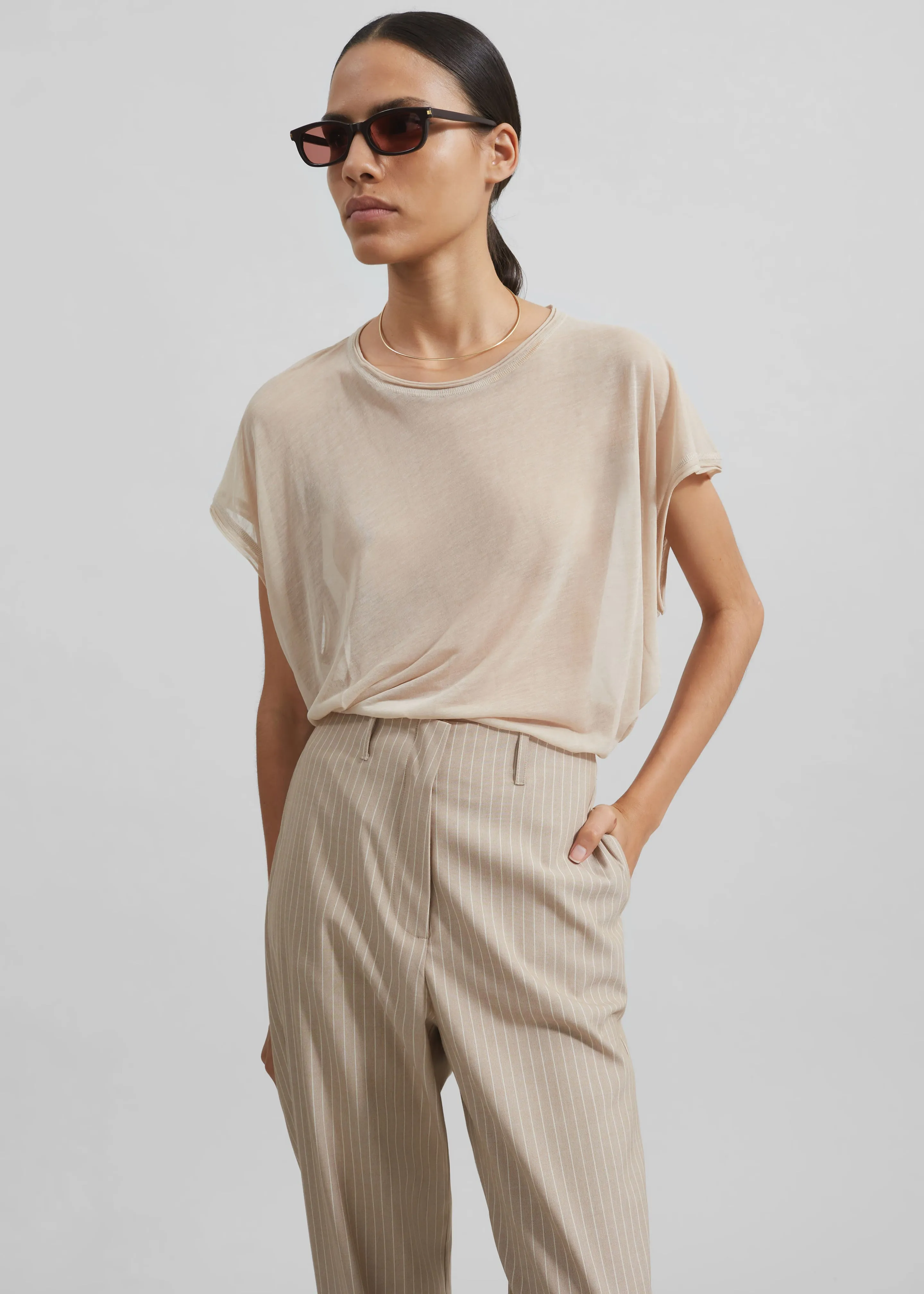 Stasia Pants - Beige Stripe sold by Frankie Shop product image thumbnail 5