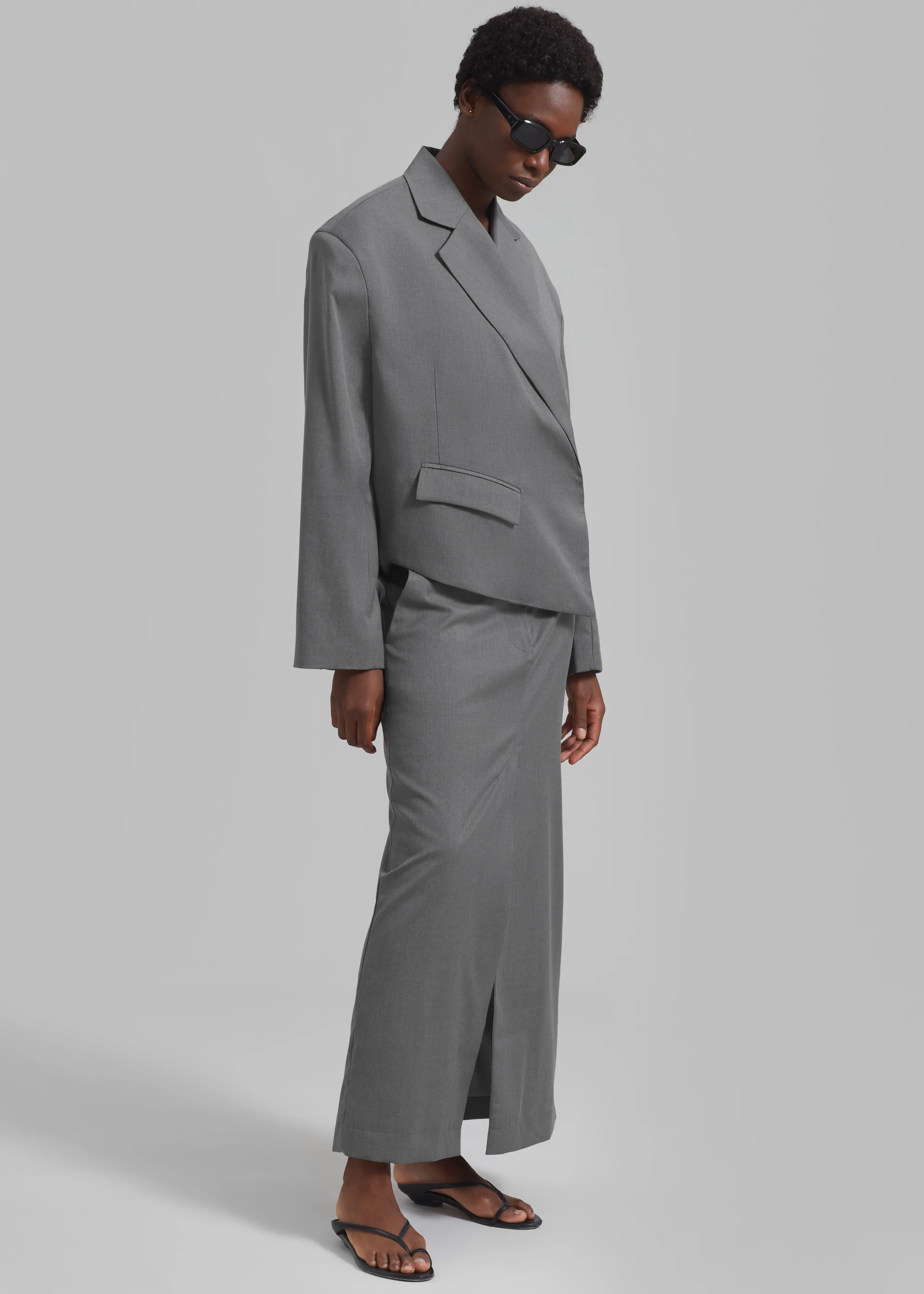 REMAIN Long Suiting Skirt - Dark Gull Gray sold by Frankie Shop product image thumbnail 2