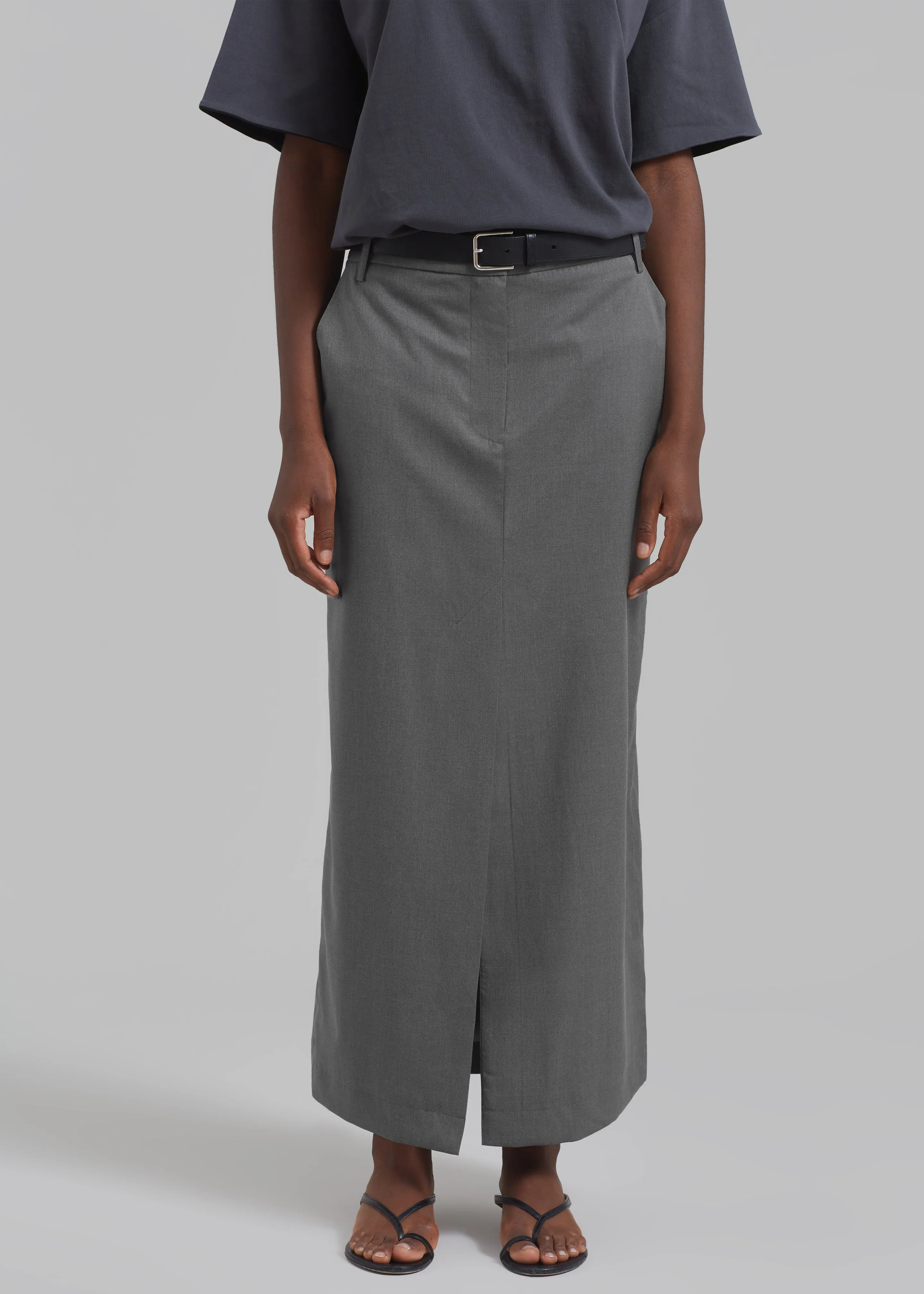 REMAIN Long Suiting Skirt - Dark Gull Gray sold by Frankie Shop product image thumbnail 5