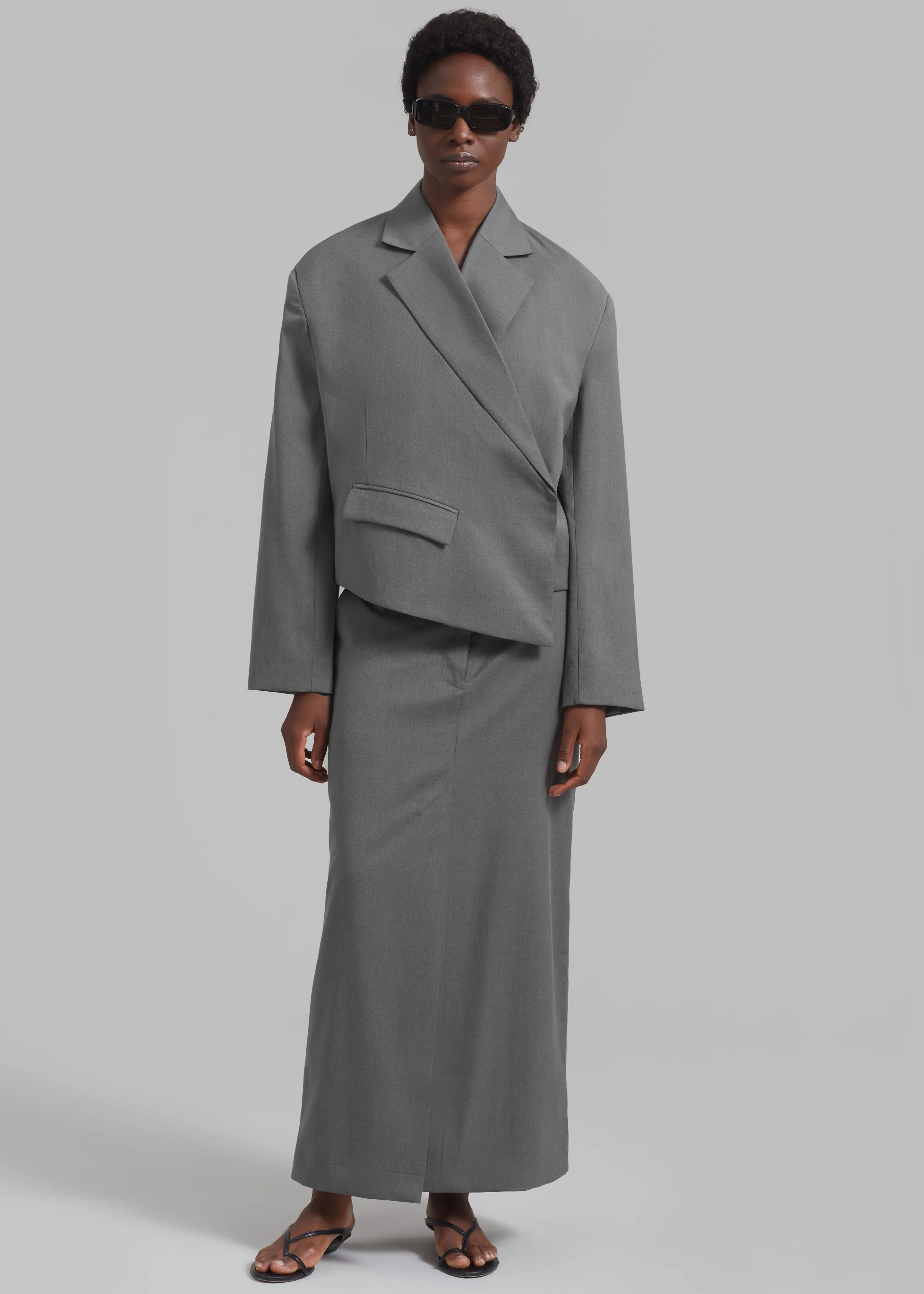 REMAIN Long Suiting Skirt - Dark Gull Gray sold by Frankie Shop product image thumbnail 3