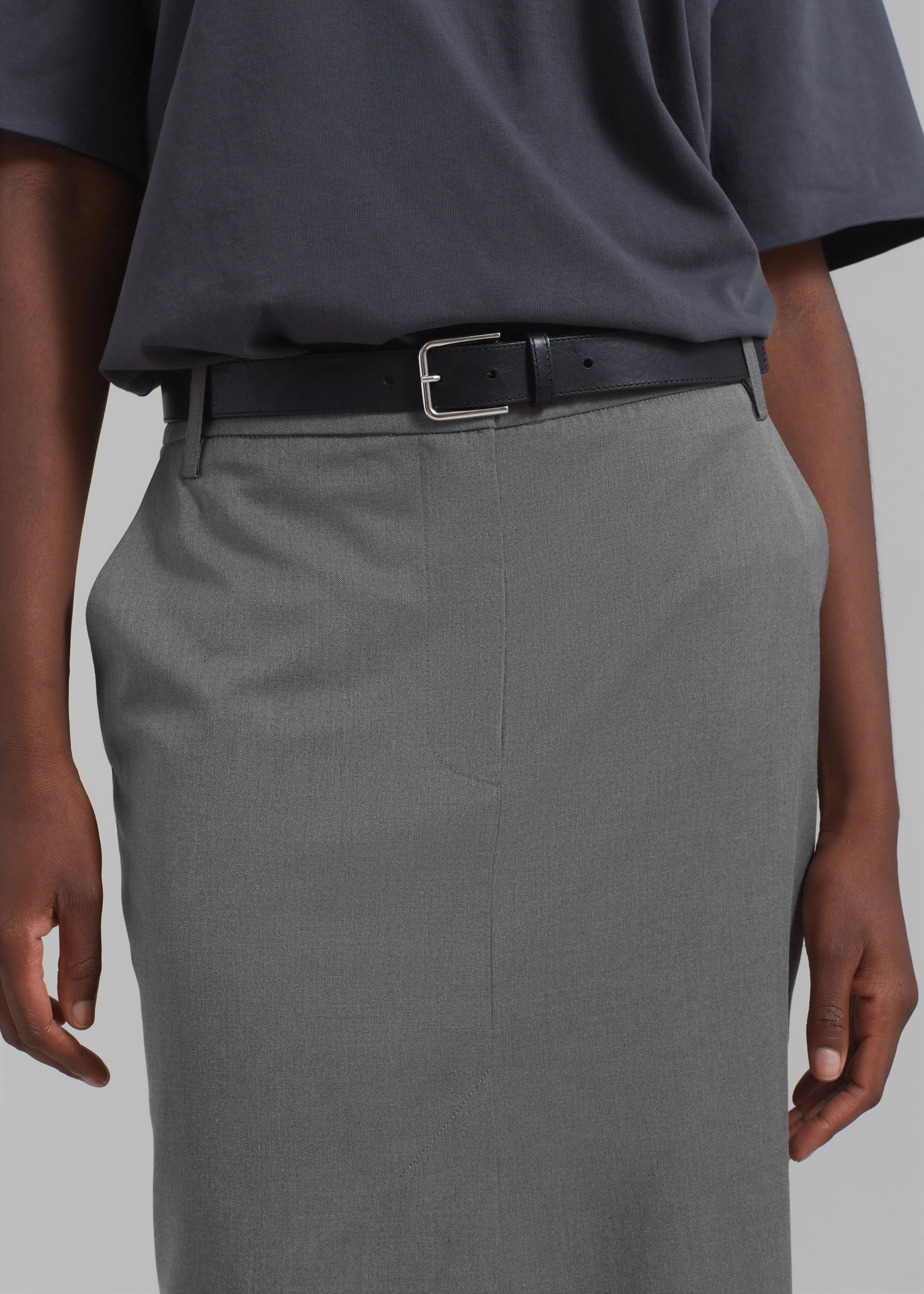 REMAIN Long Suiting Skirt - Dark Gull Gray sold by Frankie Shop product image thumbnail 4