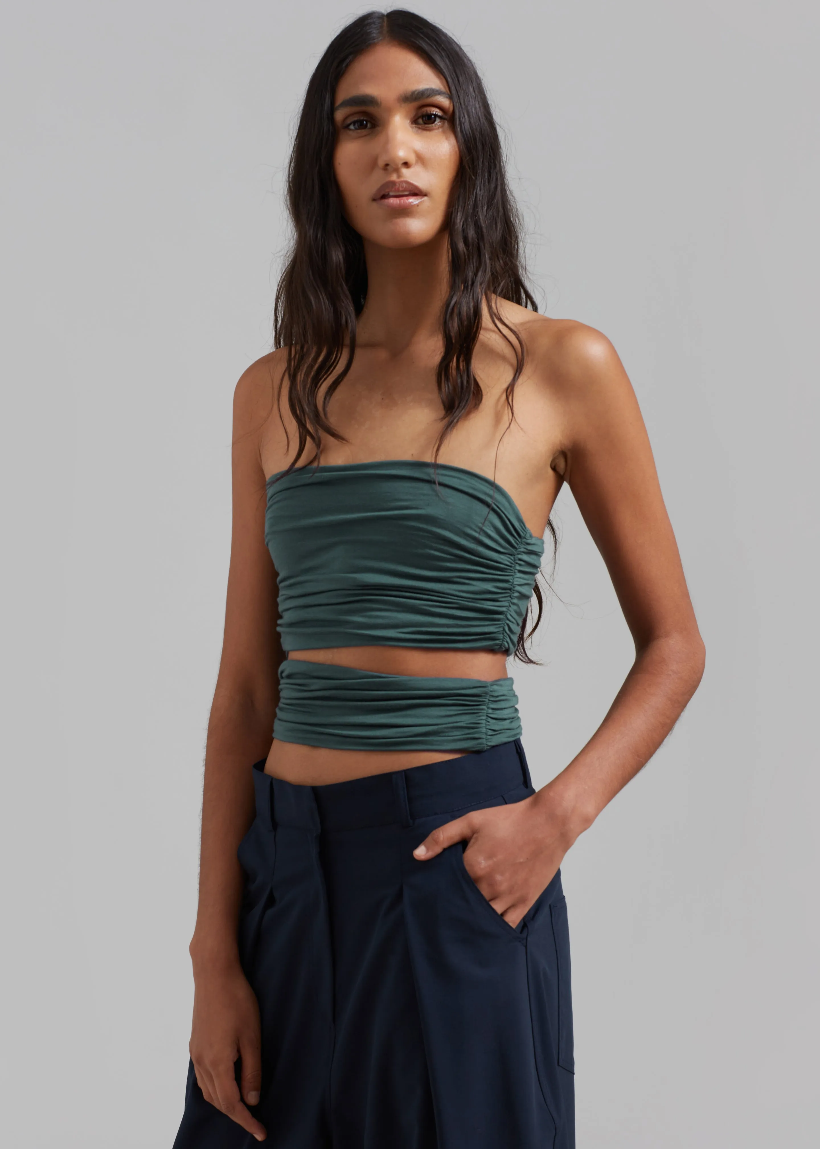Elena Tube Top - Deep Teal sold by Frankie Shop product image thumbnail 5