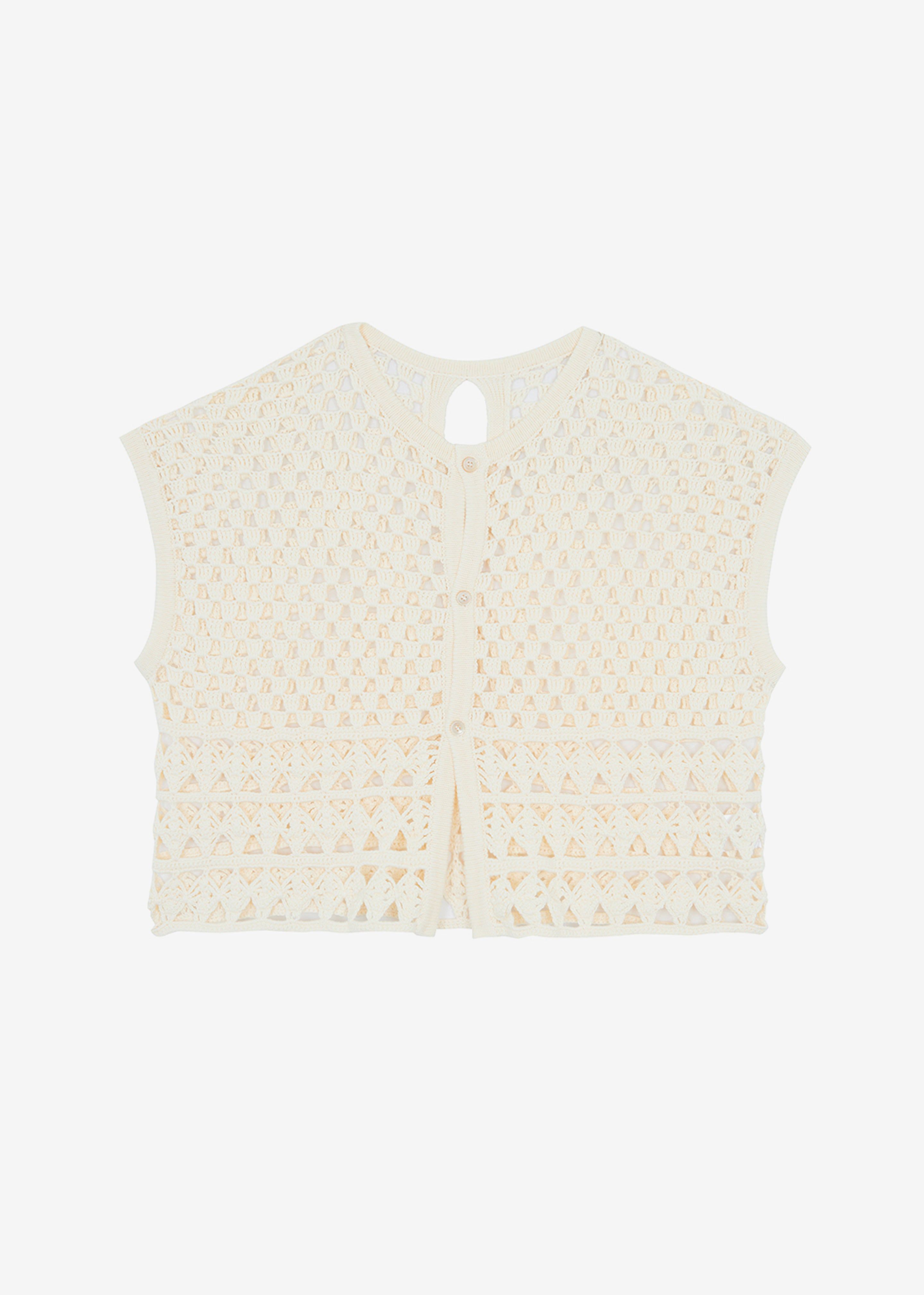 Esme Crochet Vest - Cream sold by Frankie Shop product image thumbnail 9