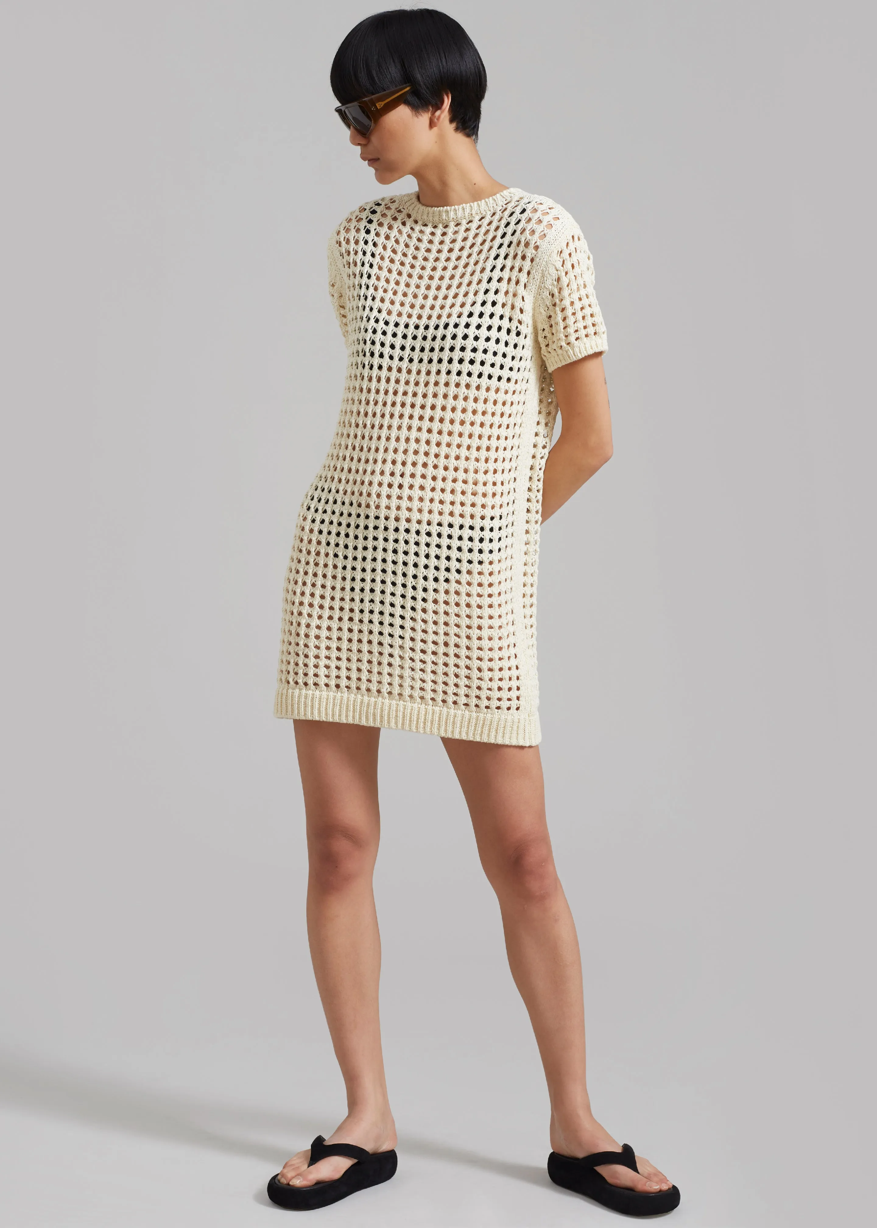 Ari Knit Mini Dress - Cream sold by Frankie Shop product image thumbnail 4
