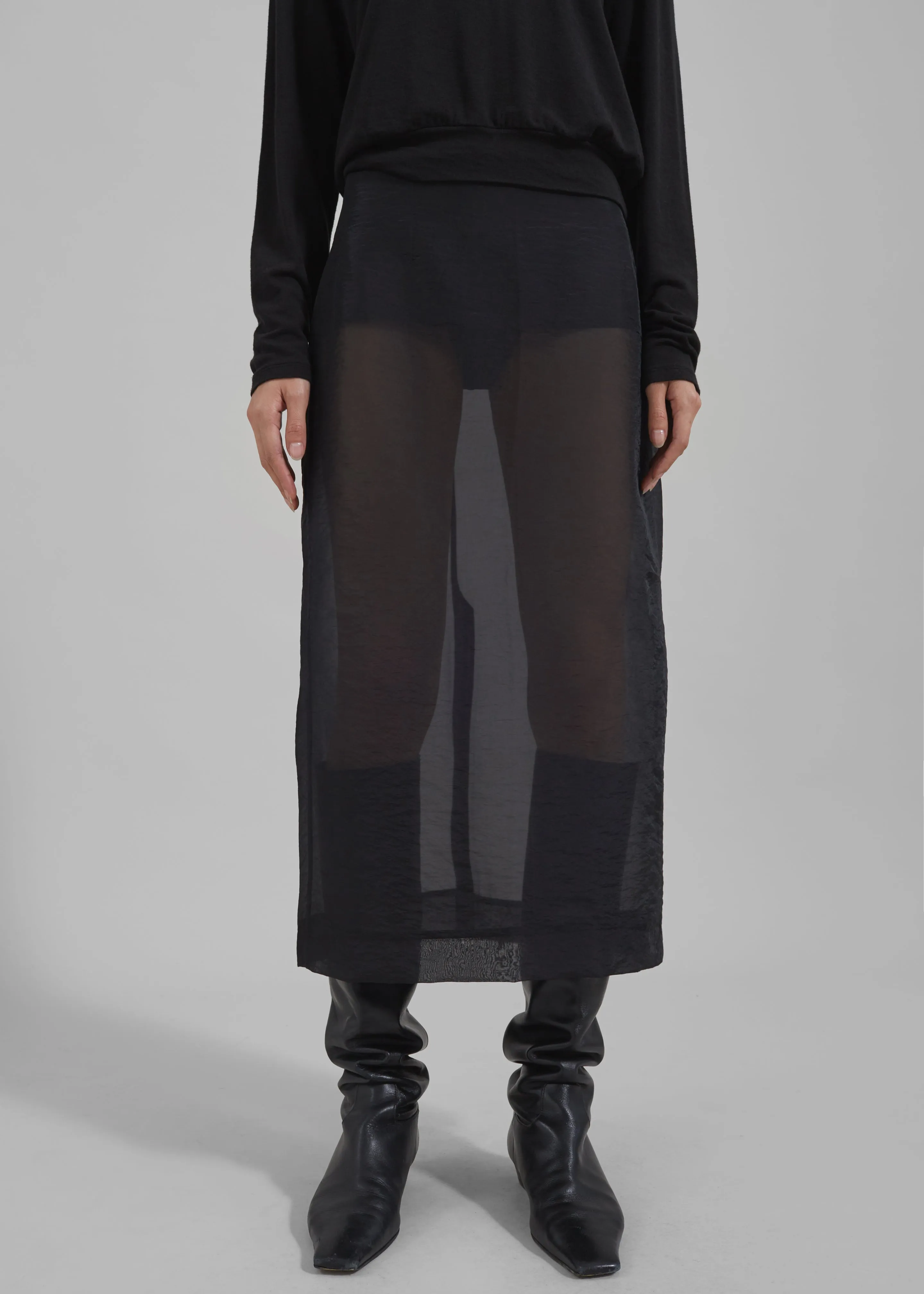 Yara Sheer Midi Skirt - Black sold by Frankie Shop product image thumbnail 2