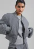 Lani Quilted Wool Bomber - Grey sold by Frankie Shop