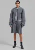 Lani Quilted Wool Bomber - Grey sold by Frankie Shop