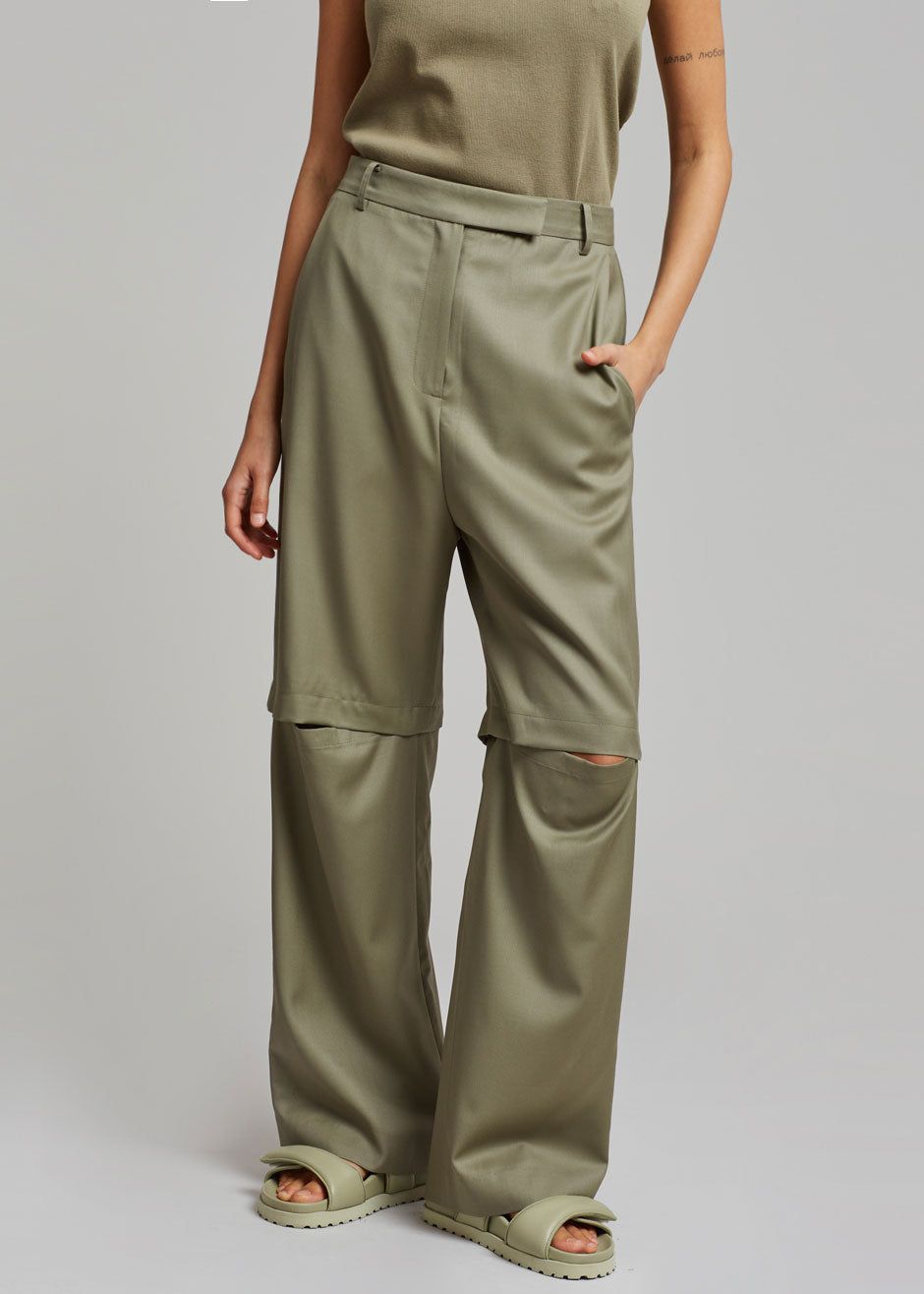 Irina Slit Pants - Olive sold by Frankie Shop product image thumbnail 3