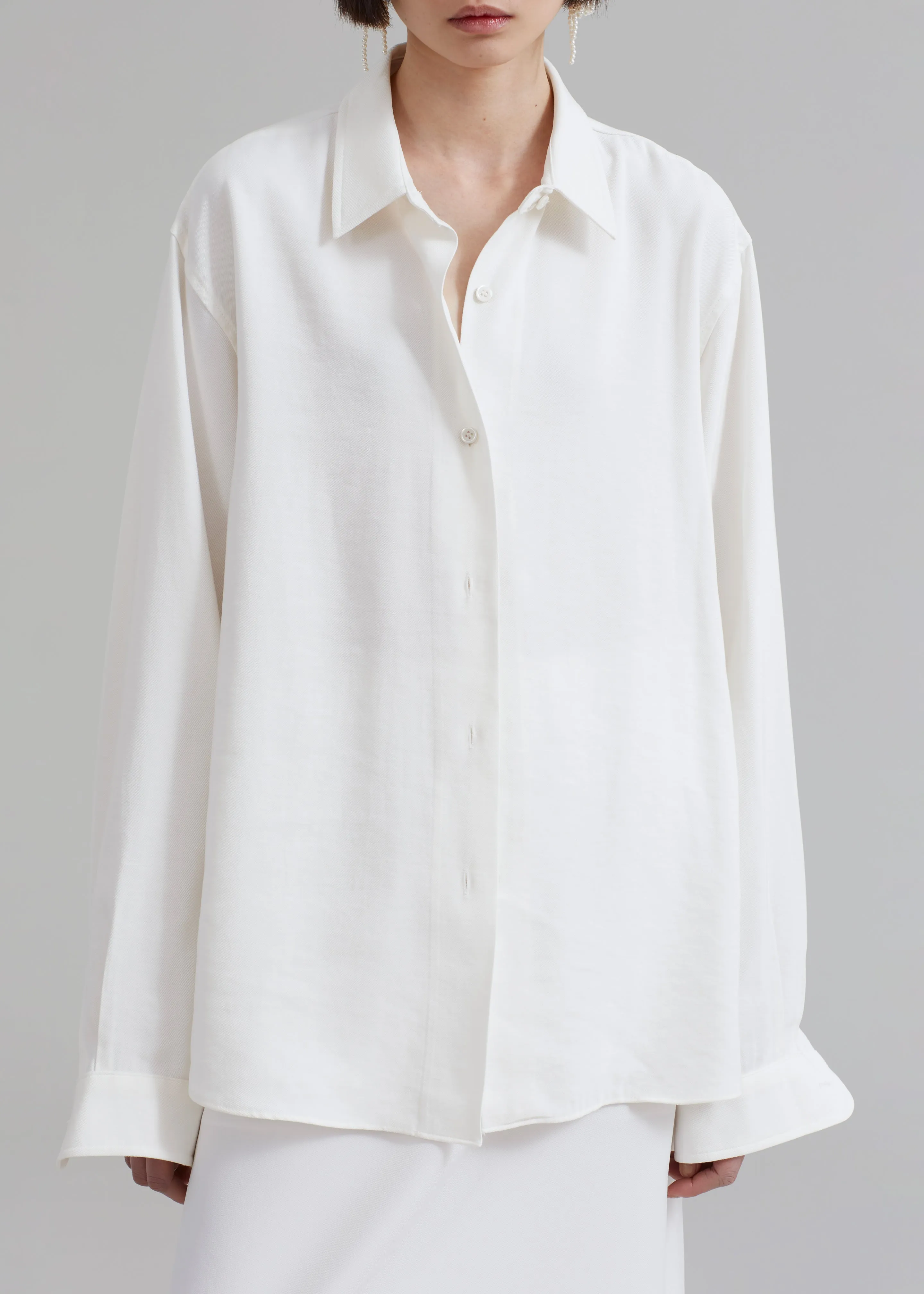 Lotta Fluid Shirt - Off White sold by Frankie Shop product image thumbnail 3