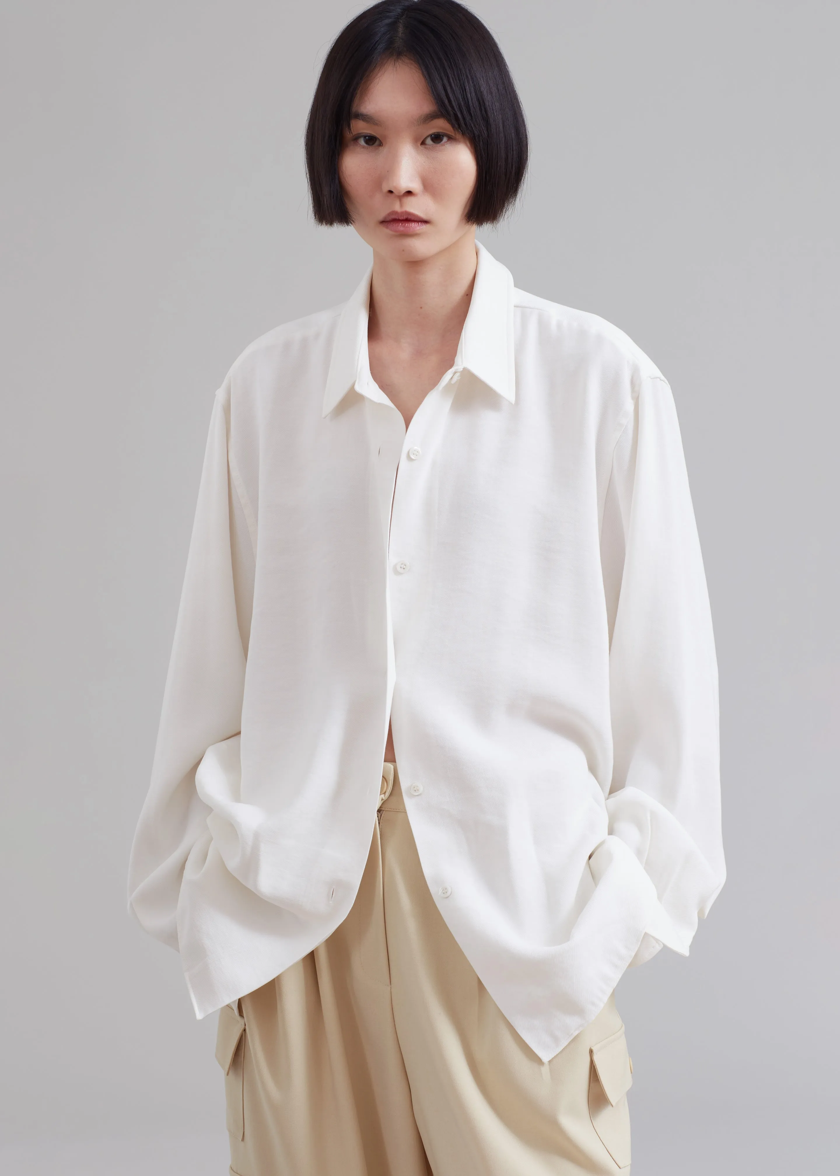 Lotta Fluid Shirt - Off White sold by Frankie Shop product image thumbnail 4