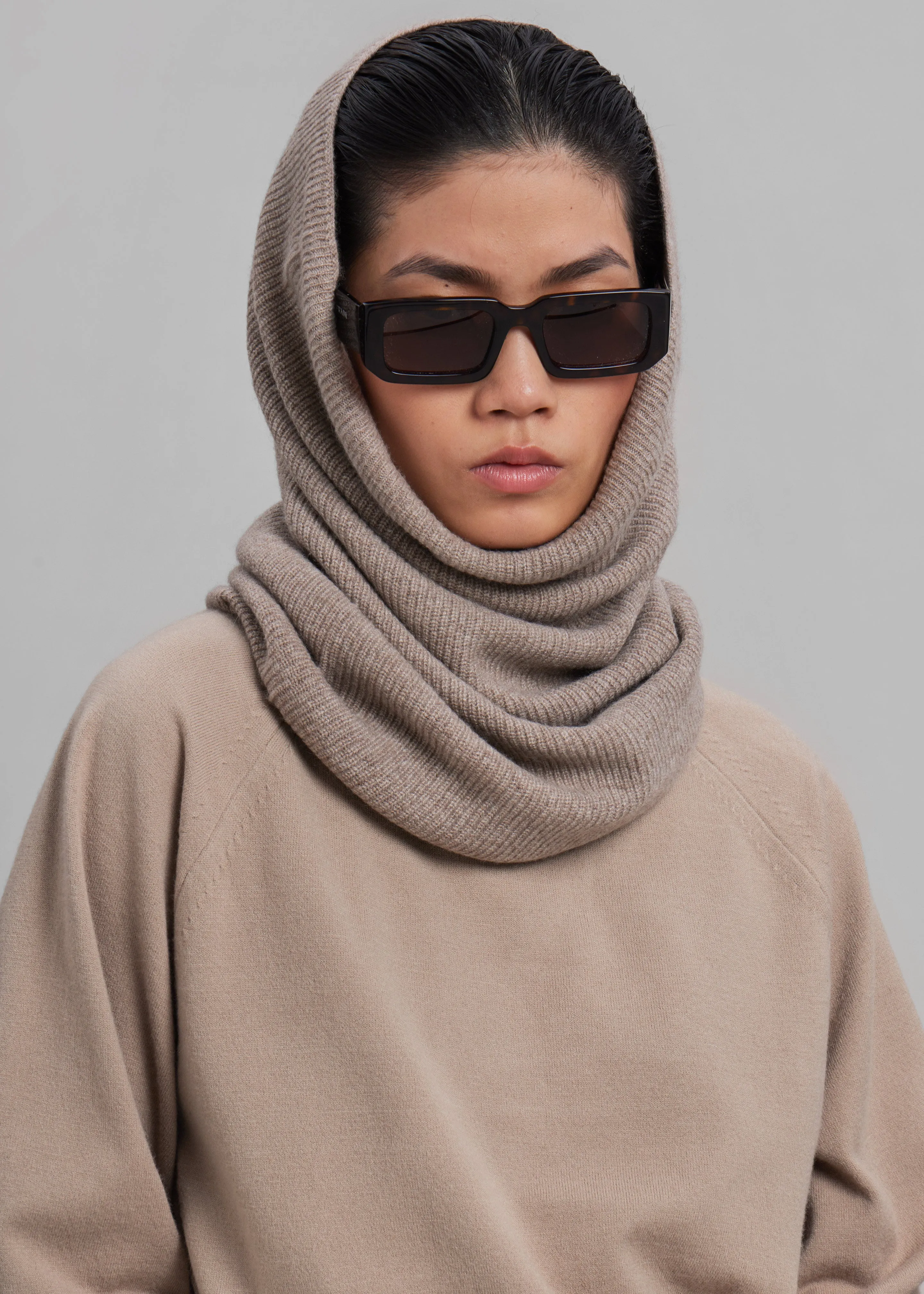 Loulou Studio Sabol Tube Scarf - Beige Melange sold by Frankie Shop product image thumbnail 3