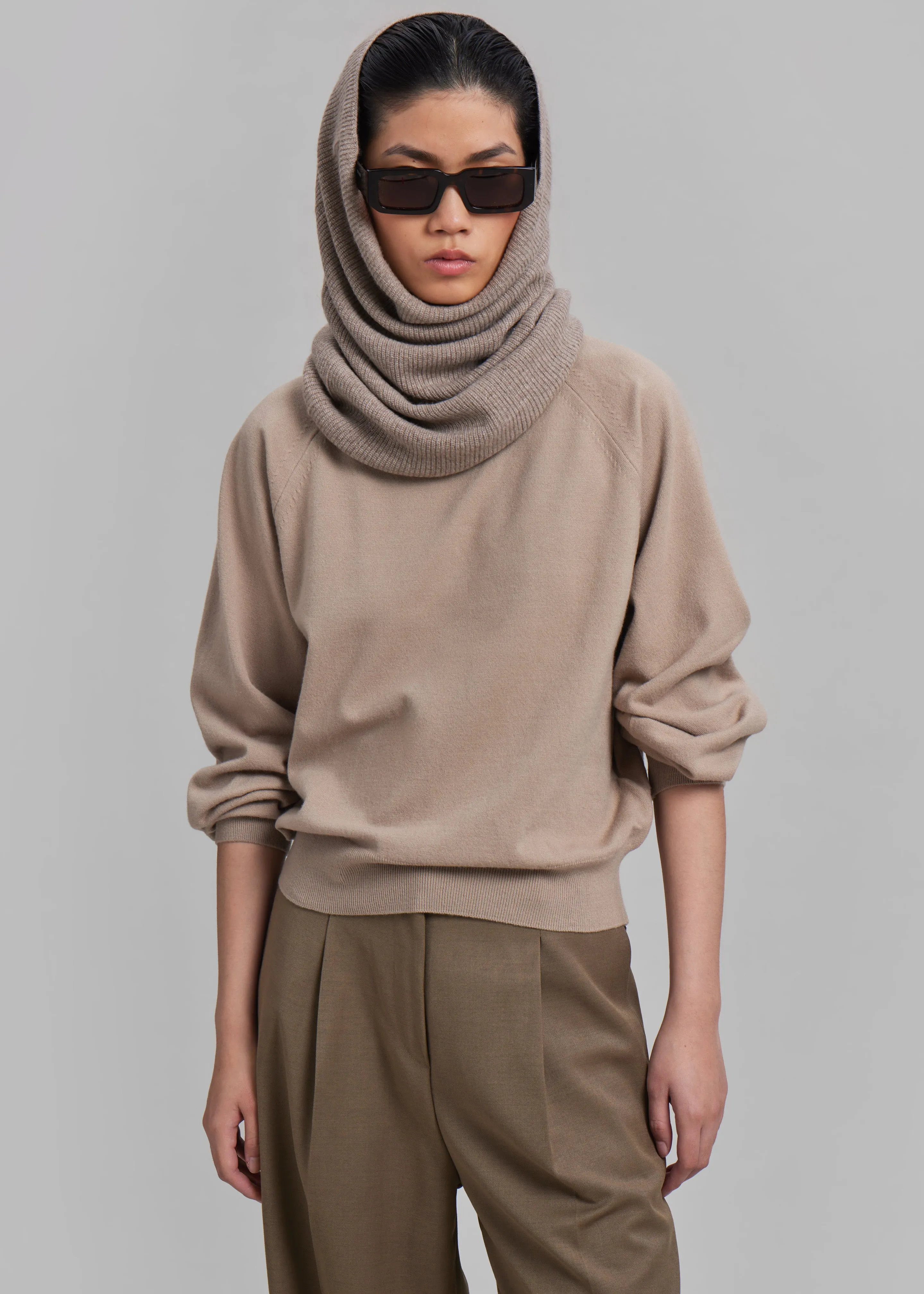 Loulou Studio Sabol Tube Scarf - Beige Melange sold by Frankie Shop product image thumbnail 2