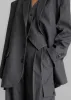 Elise Blazer - Grey/White Pinstripe sold by Frankie Shop