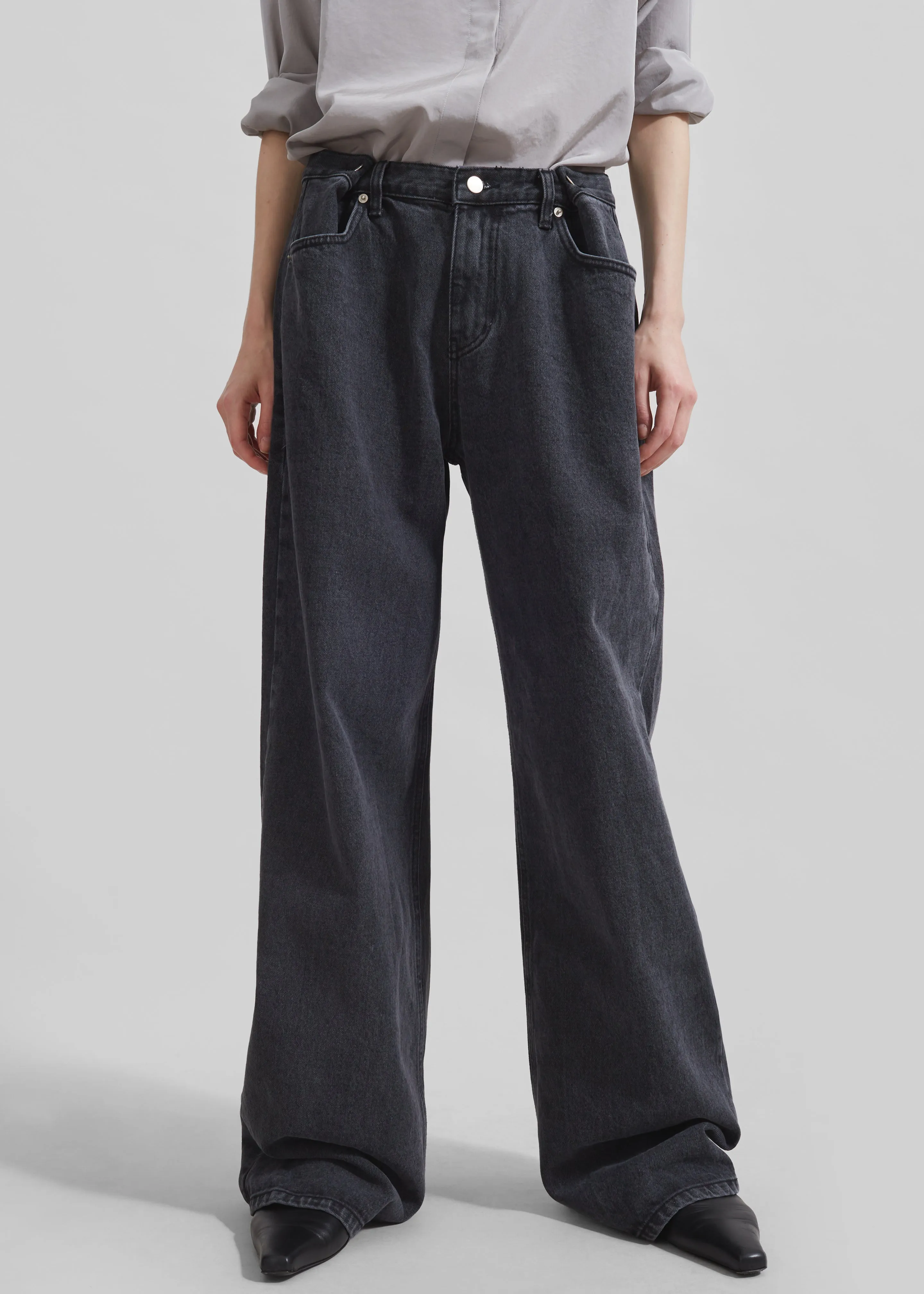 Hayla Denim Pants - Grey Wash sold by Frankie Shop product image thumbnail 2