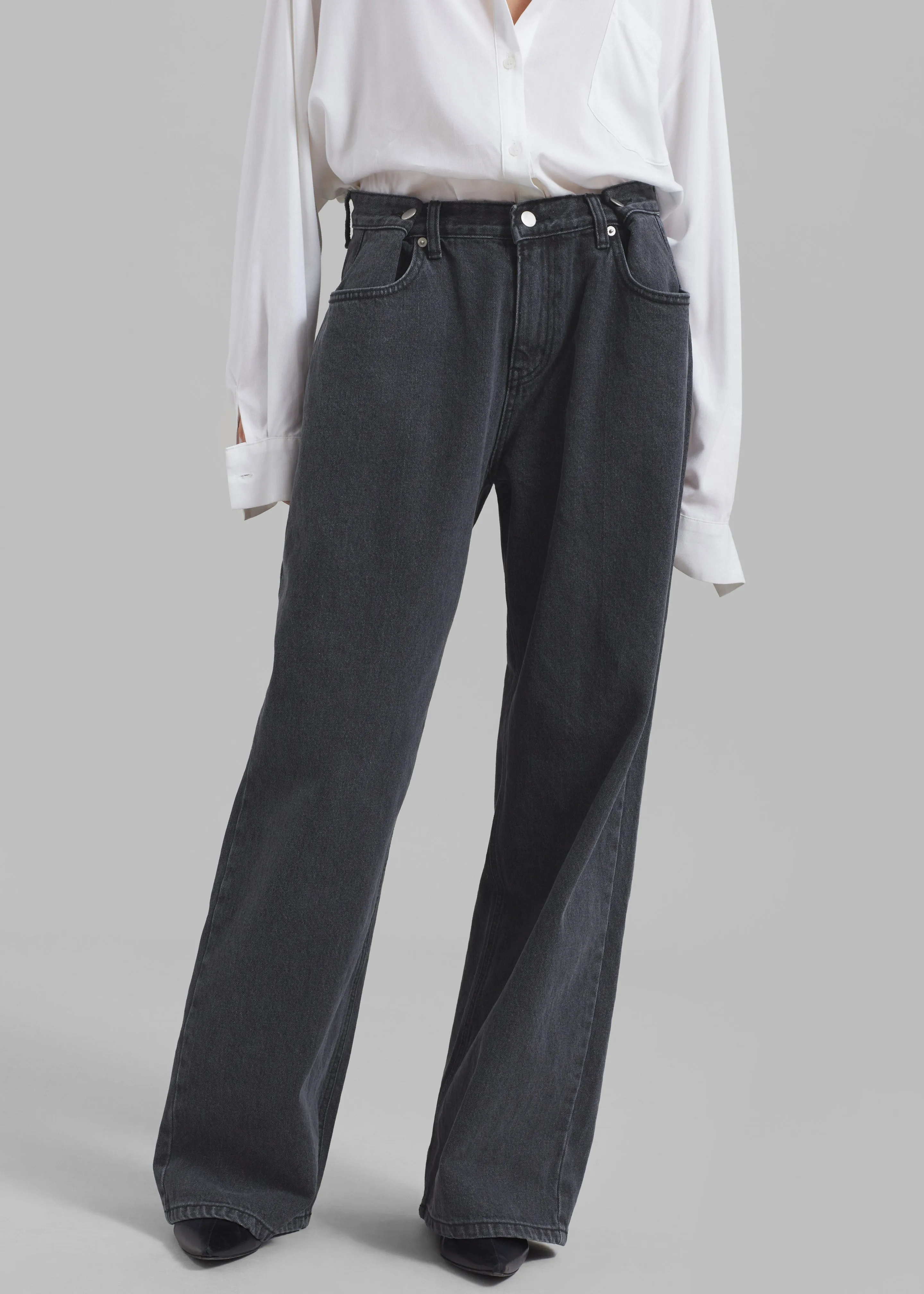 Hayla Denim Pants - Grey Wash sold by Frankie Shop product image thumbnail 4