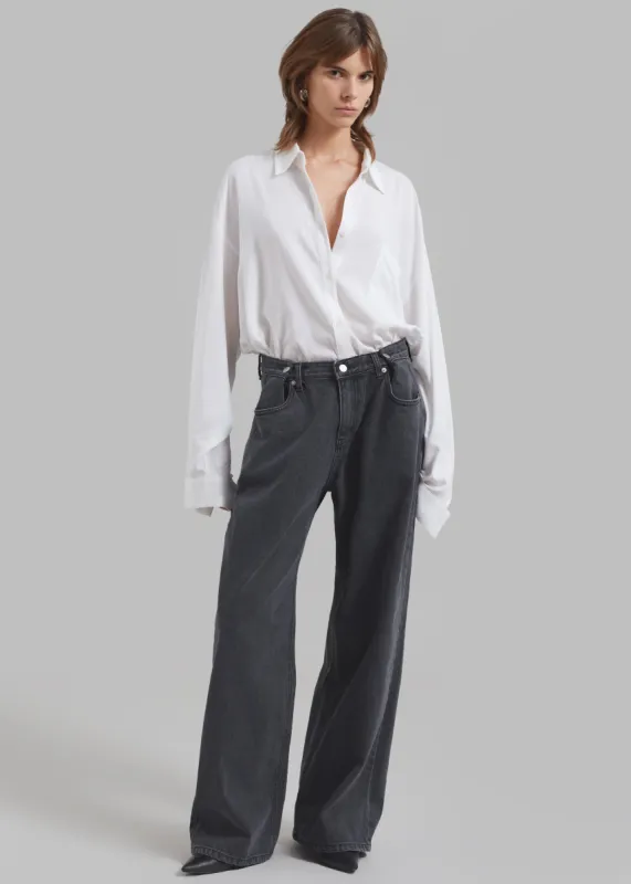 Hayla Denim Pants - Grey Wash sold by Frankie Shop