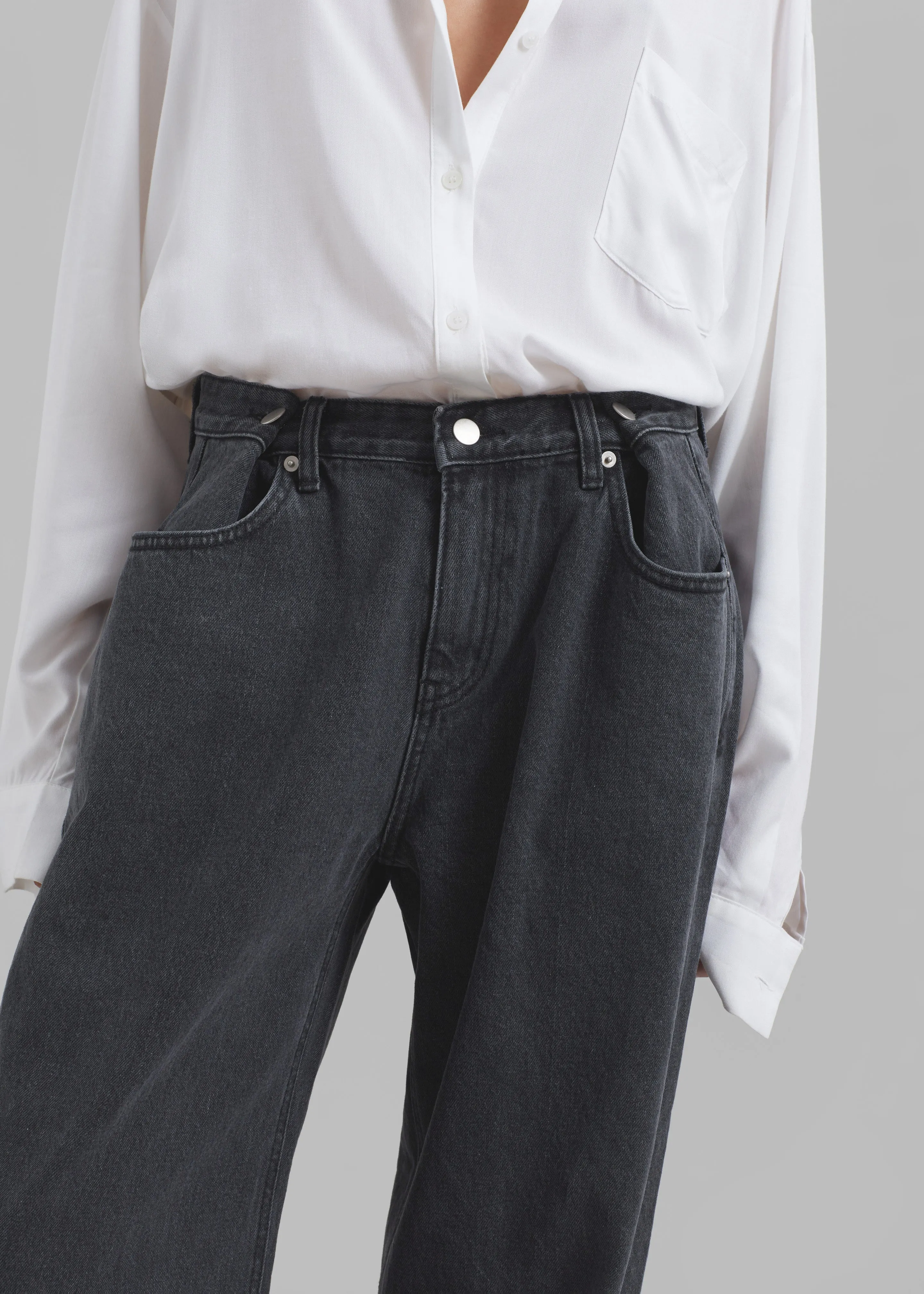 Hayla Denim Pants - Grey Wash sold by Frankie Shop product image thumbnail 5