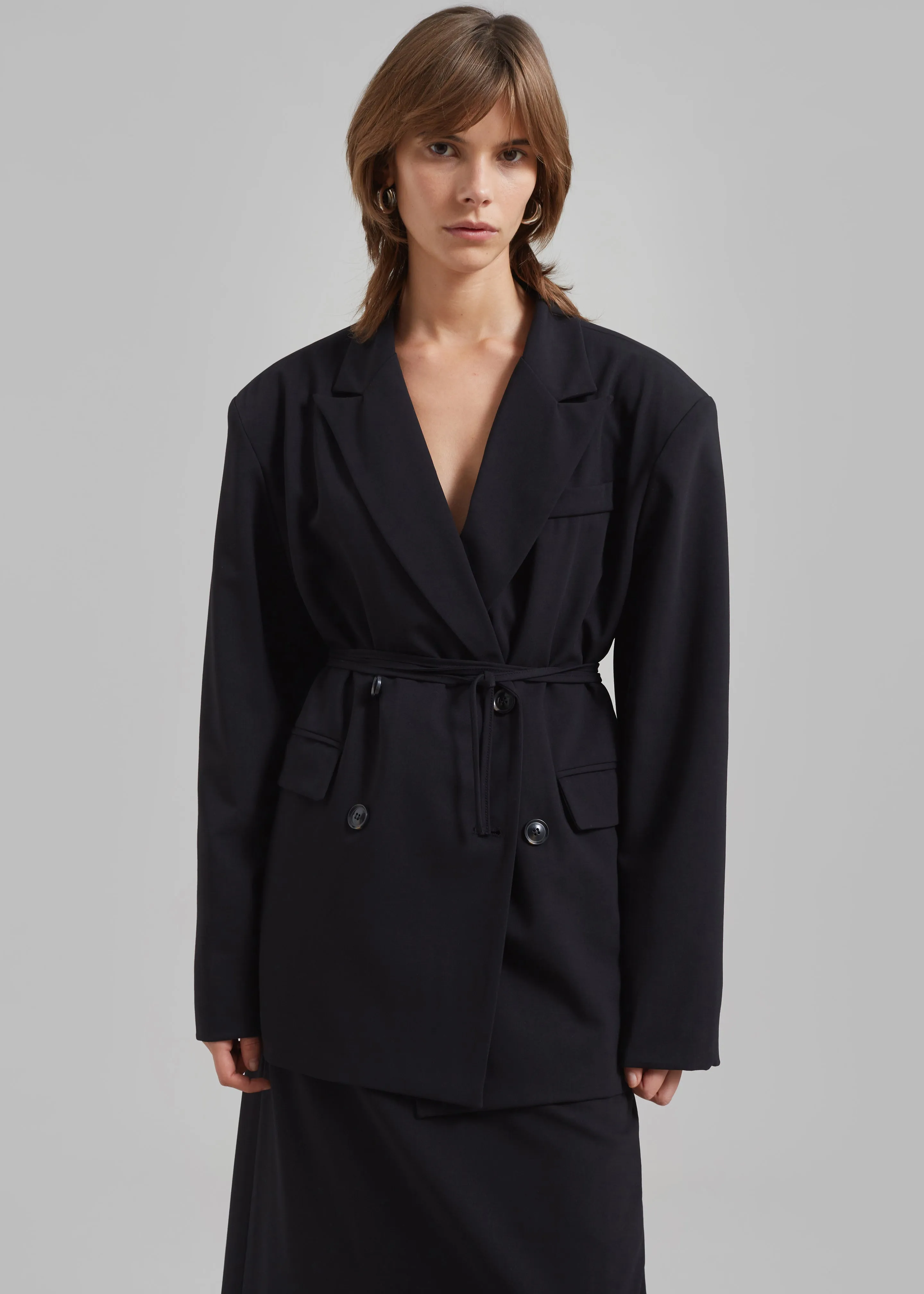 Allison Double Breasted Blazer - Black sold by Frankie Shop