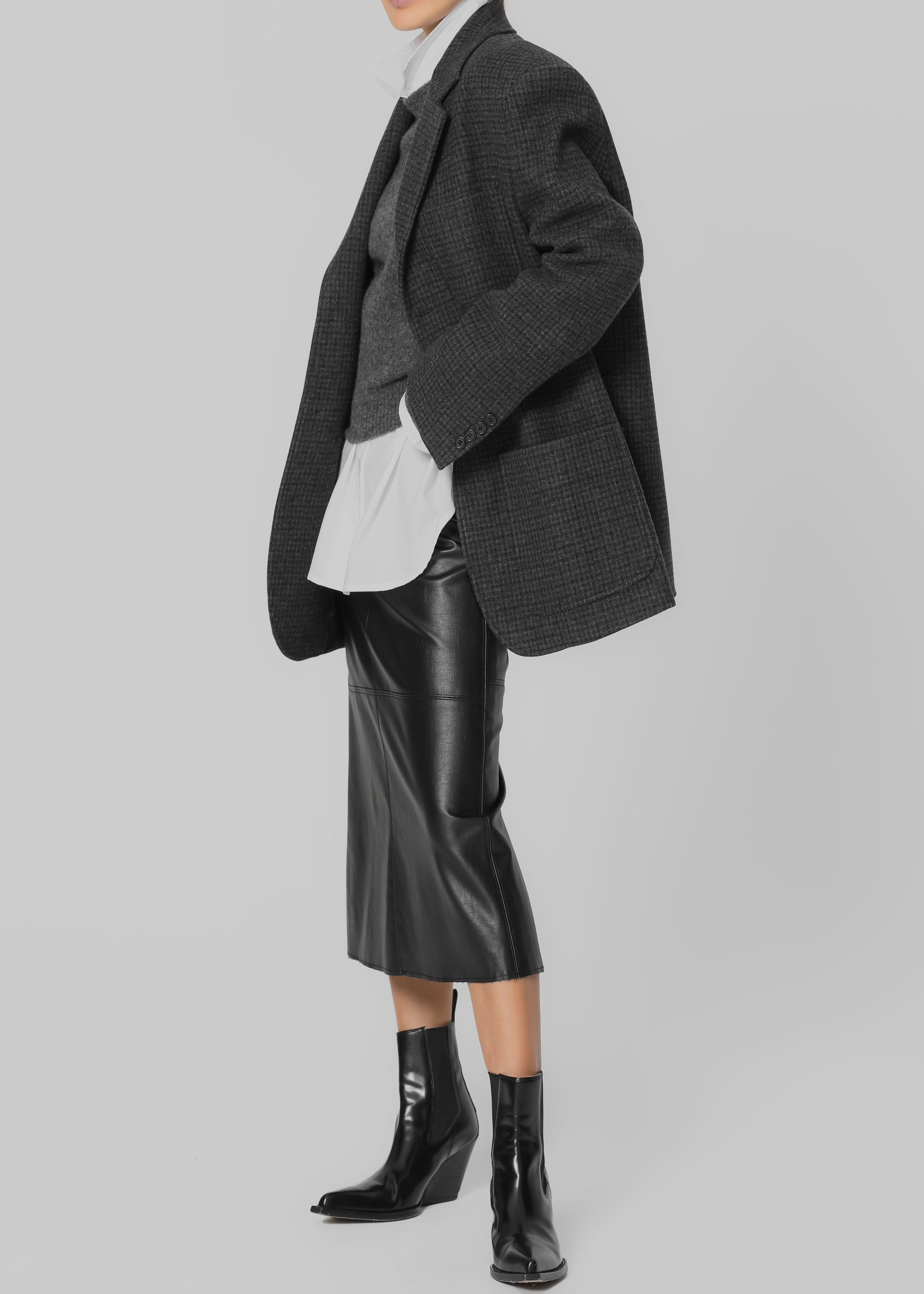 Manyne Faux Leather Pencil Skirt - Black sold by Frankie Shop product image thumbnail 7