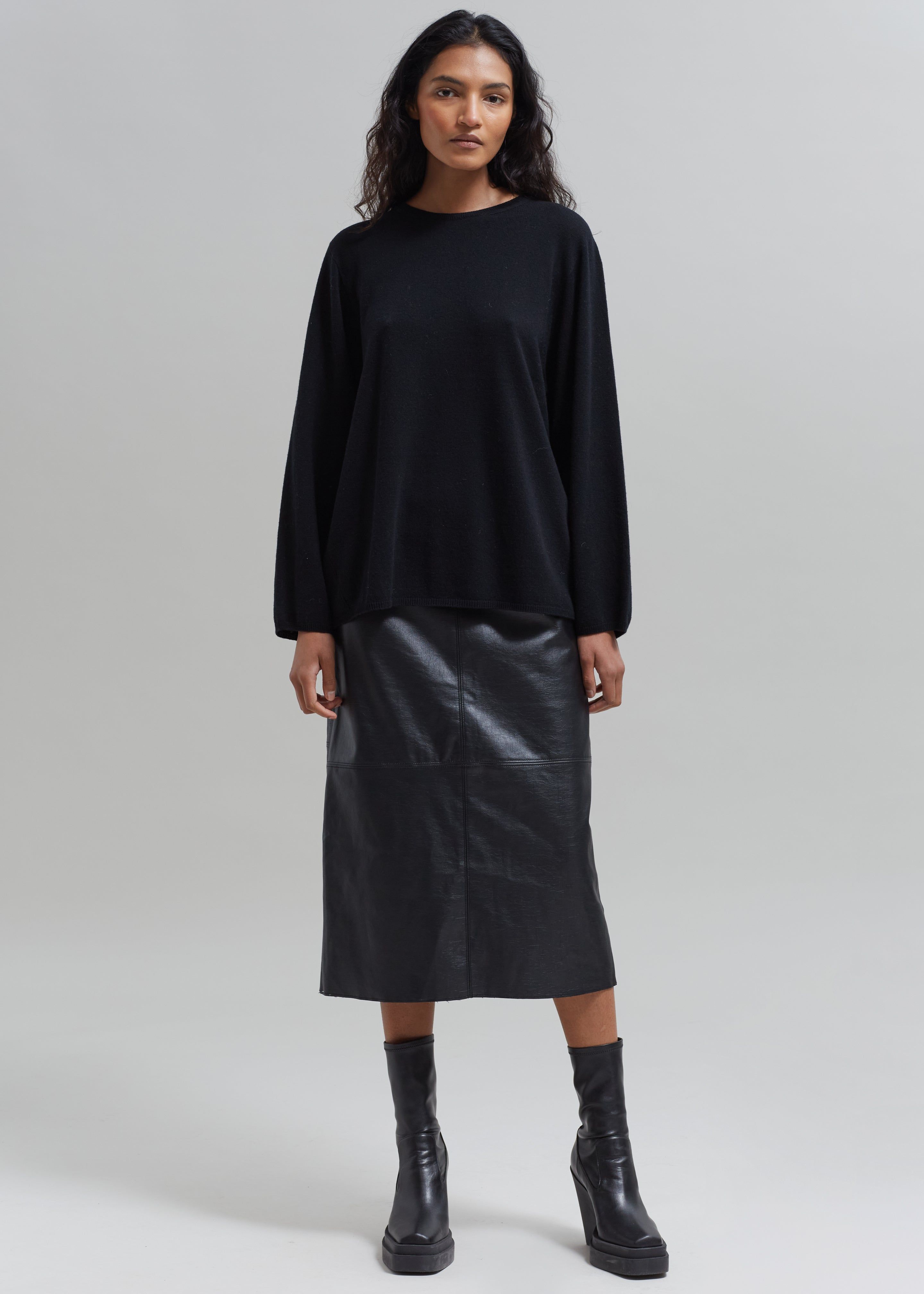 Manyne Faux Leather Pencil Skirt - Black sold by Frankie Shop product image thumbnail 5