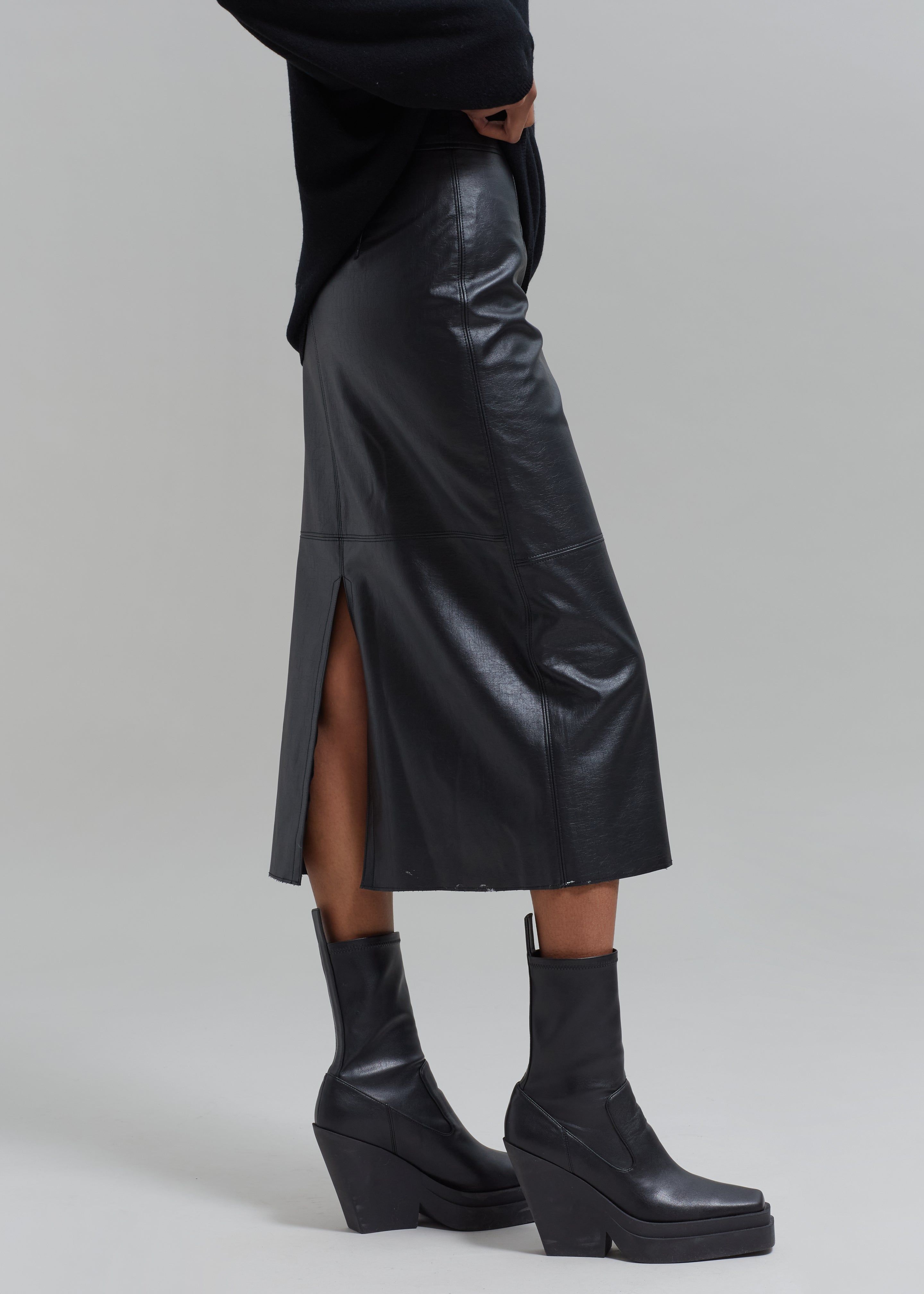 Manyne Faux Leather Pencil Skirt - Black sold by Frankie Shop product image thumbnail 3