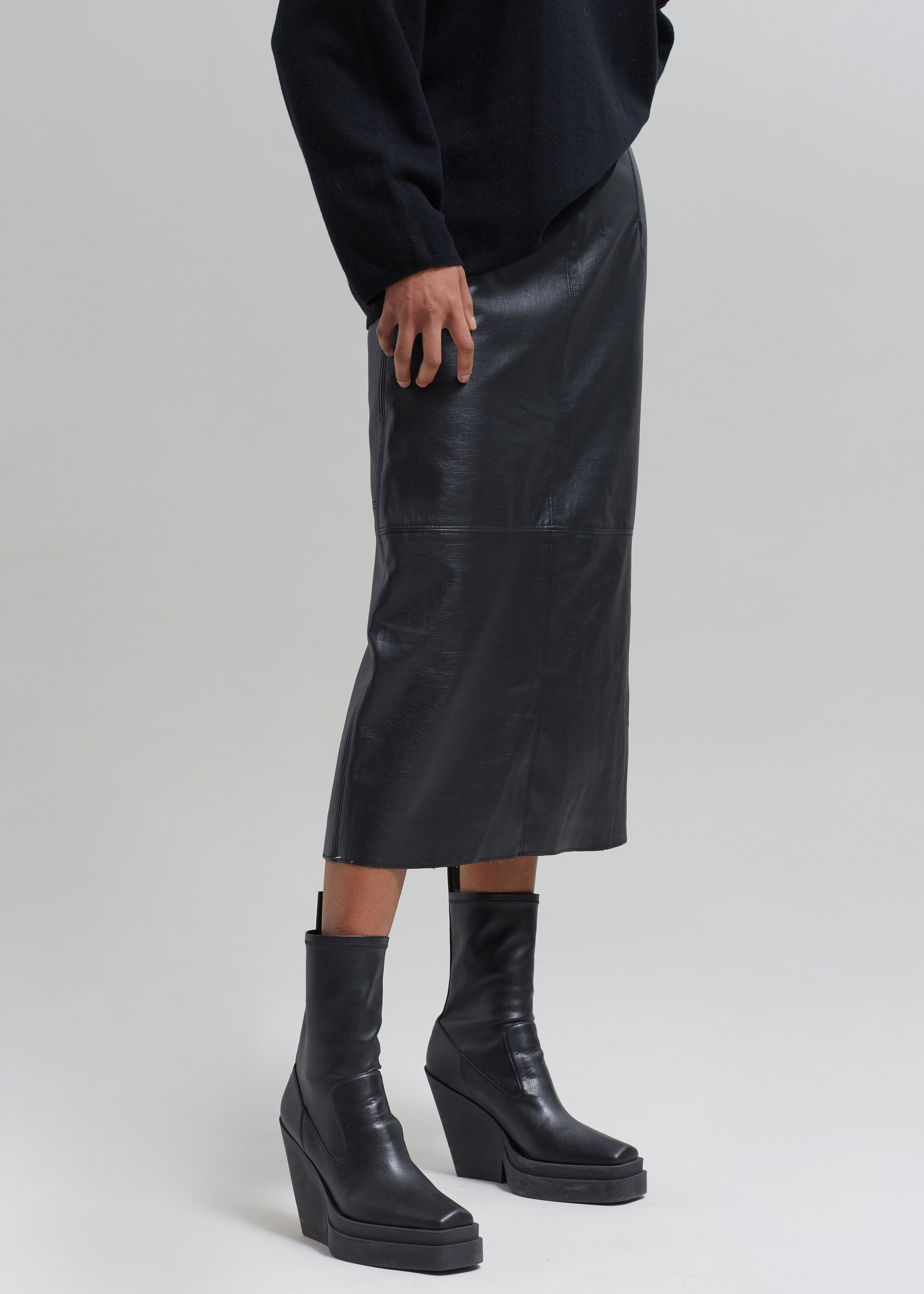 Manyne Faux Leather Pencil Skirt - Black sold by Frankie Shop product image thumbnail 6