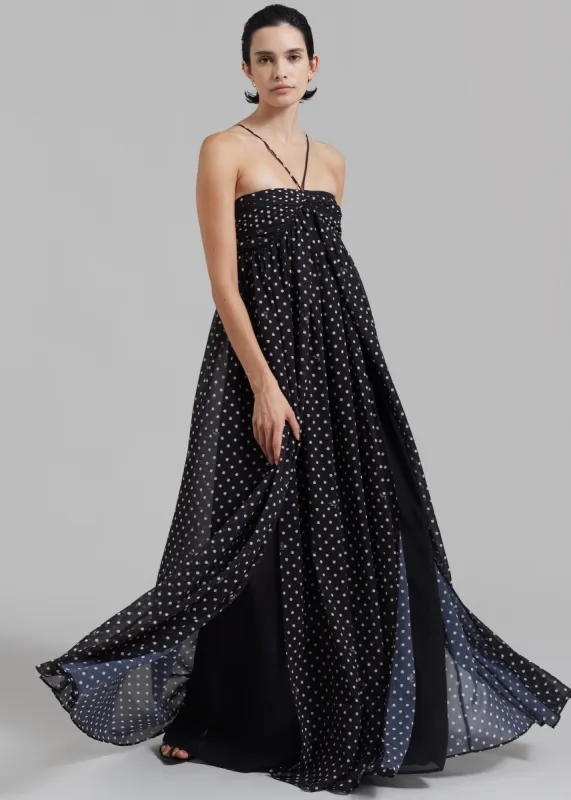ROTATE Chiffon Halterneck Dress - Tap Shoe Comb sold by Frankie Shop
