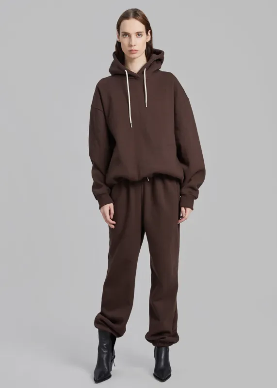 Hoops Hoodie - Chocolate Plum sold by Frankie Shop