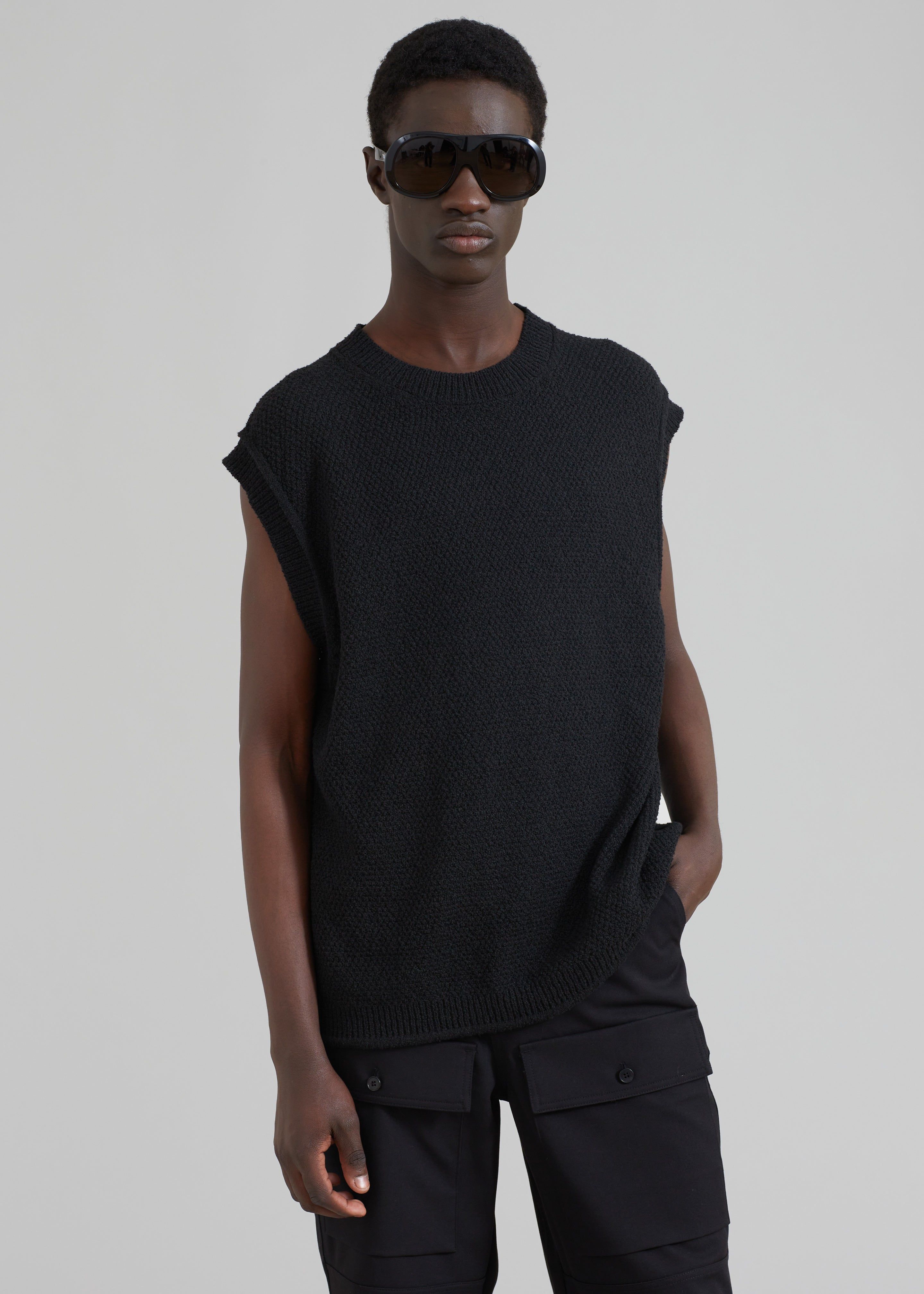 Oslo Knit Vest - Black sold by Frankie Shop