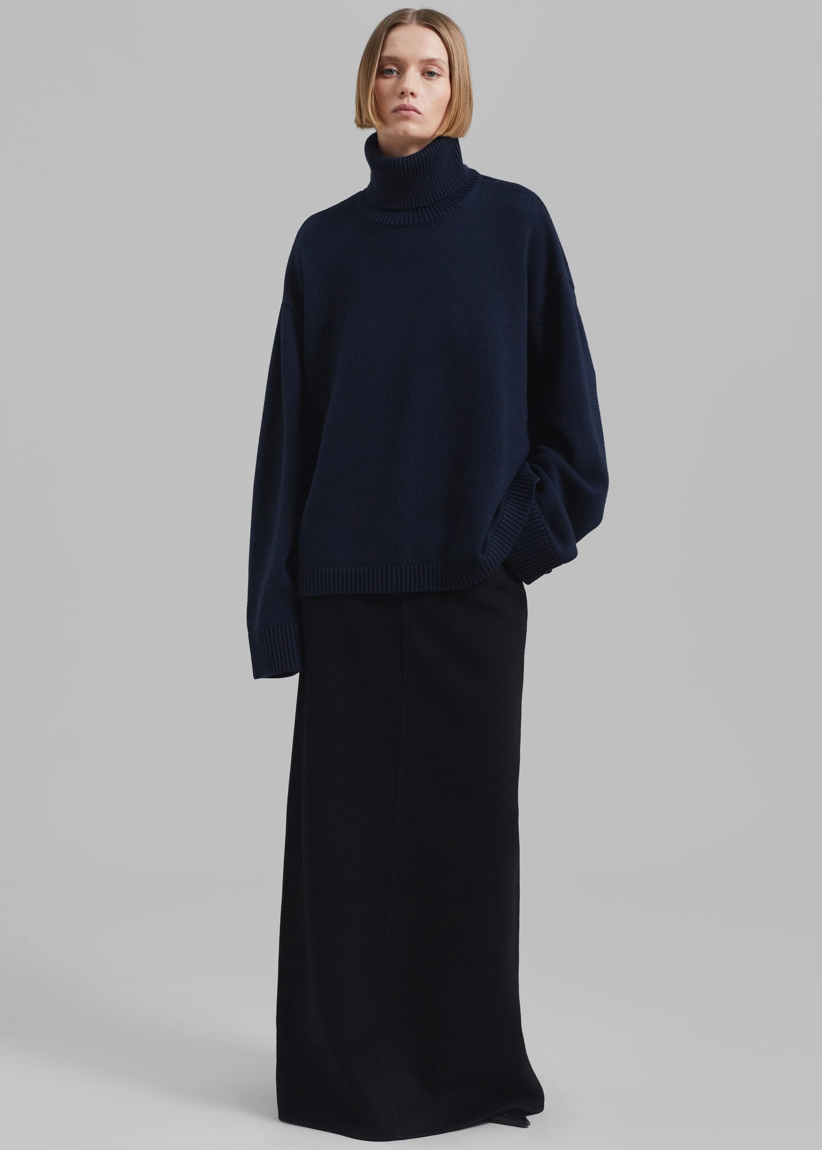 Rhea Trapeze Turtleneck - Navy sold by Frankie Shop product image thumbnail 2