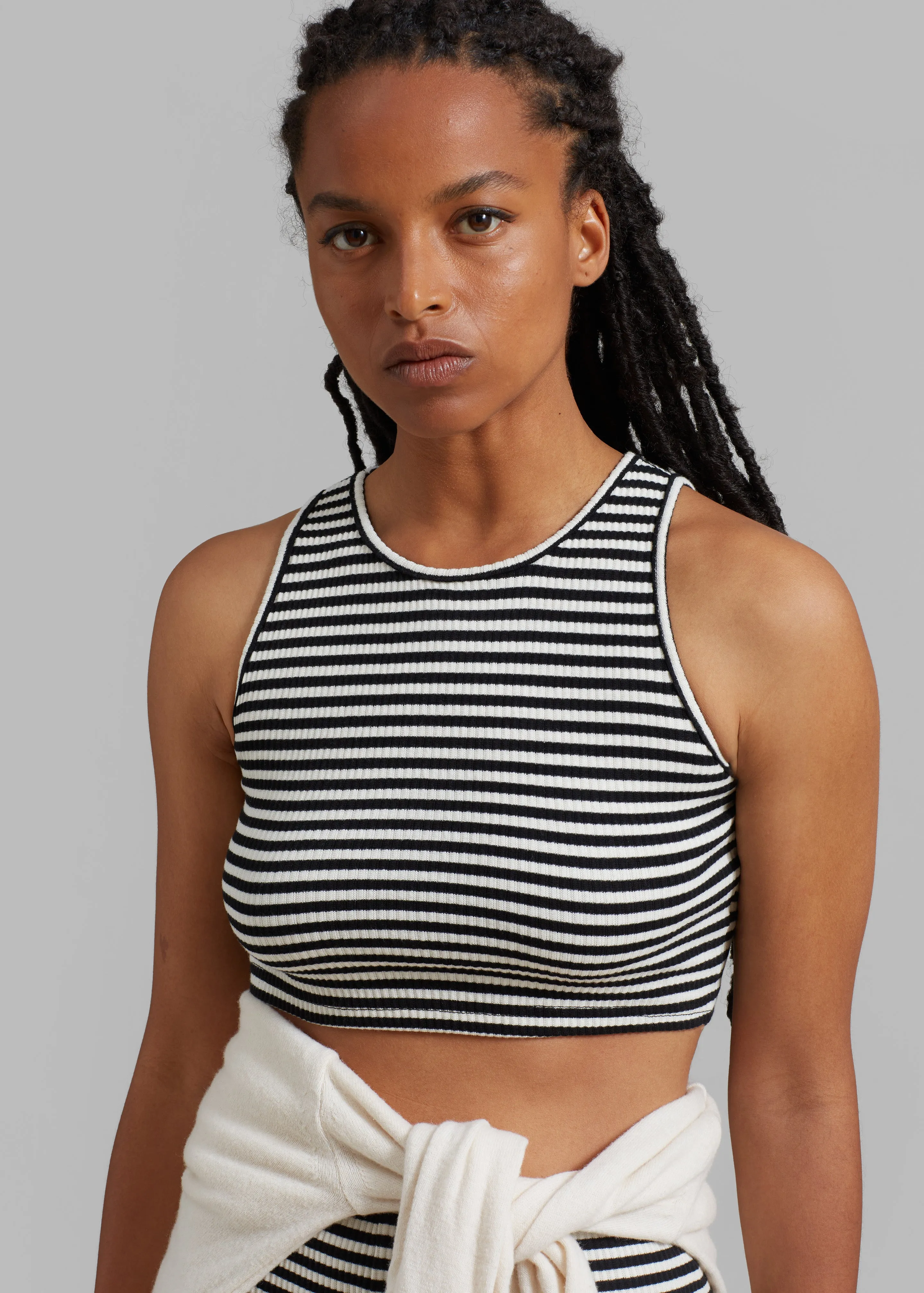 Martina Knit Tank Top - Black Stripe sold by Frankie Shop product image thumbnail 3