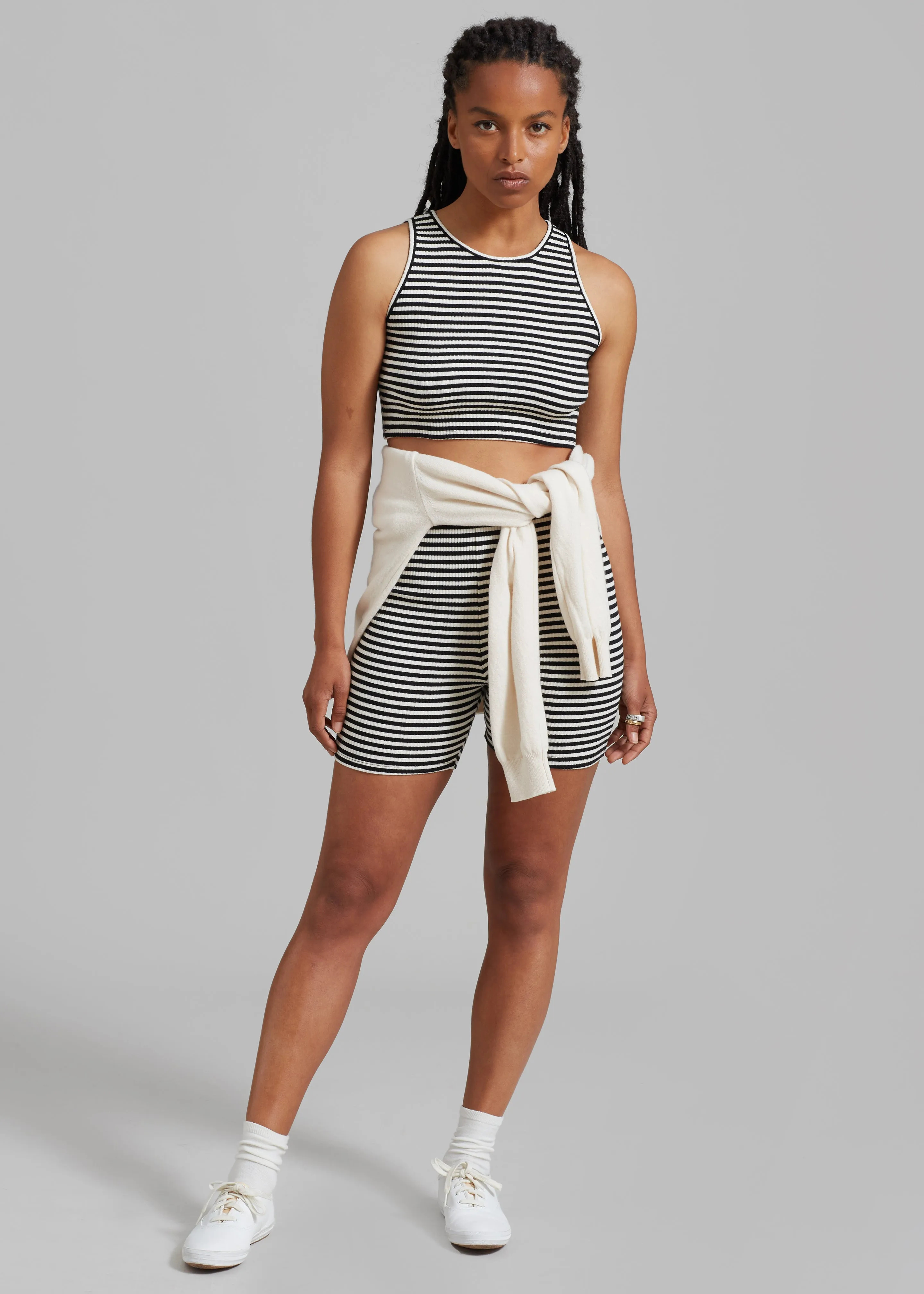 Martina Knit Tank Top - Black Stripe sold by Frankie Shop product image thumbnail 4