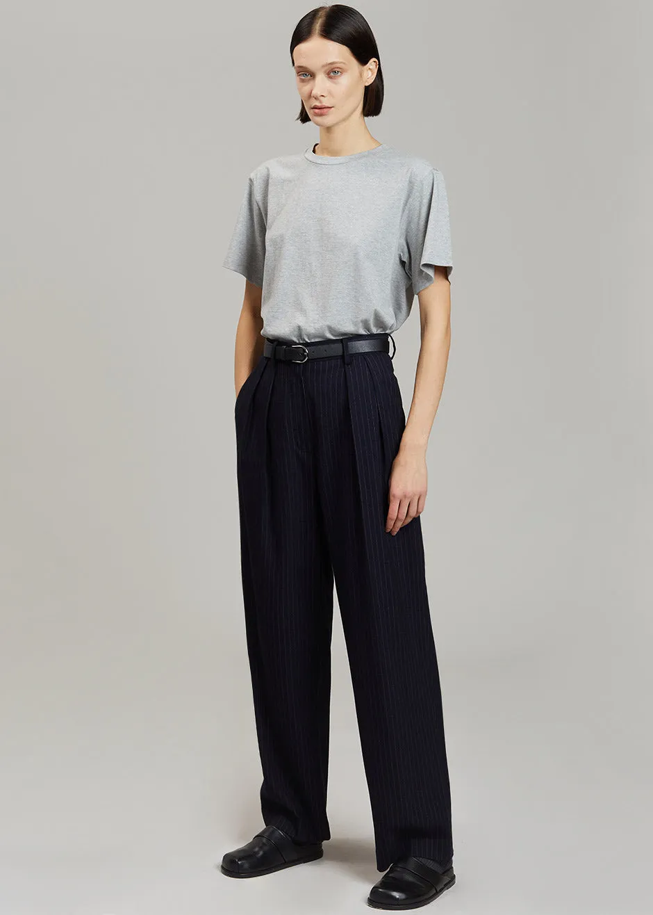 Tansy Pleated Trousers - Navy Pinstripe sold by Frankie Shop product image thumbnail 5