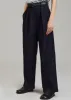 Tansy Pleated Trousers - Navy Pinstripe sold by Frankie Shop