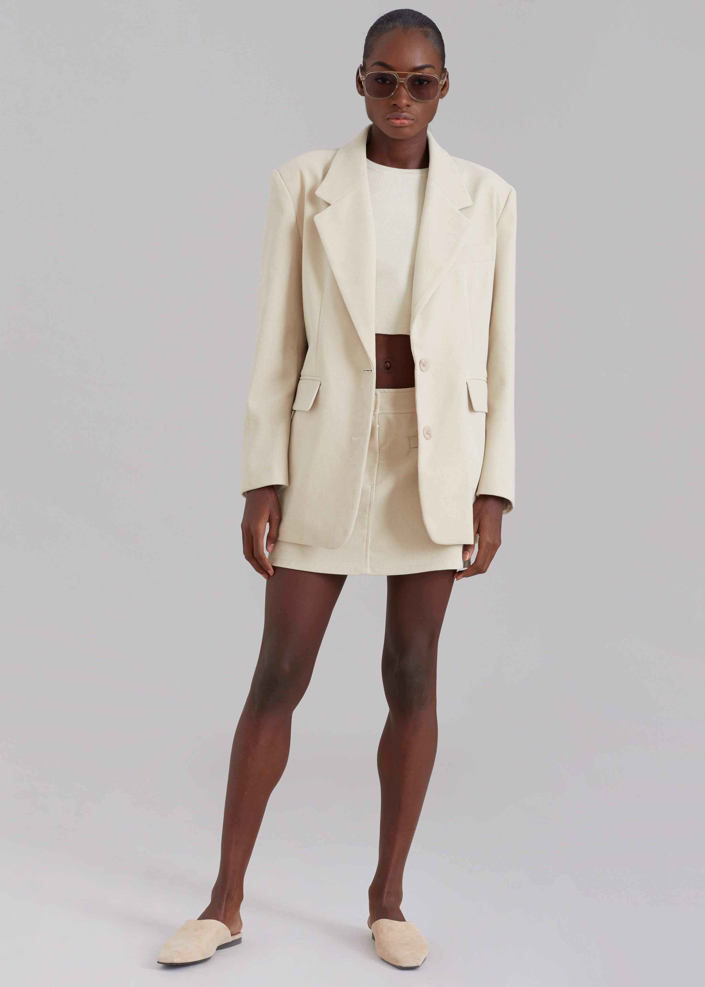 Dany Corduroy Blazer - Cream sold by Frankie Shop