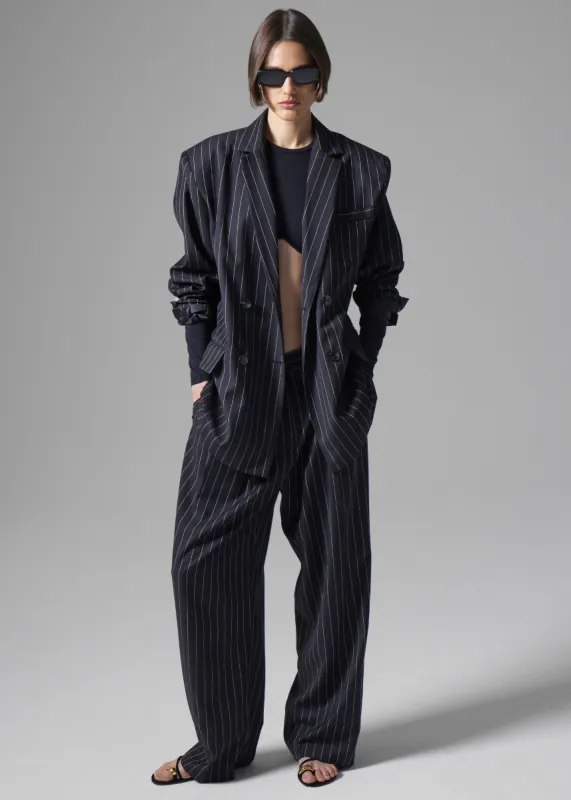 Sybil Blazer - Black Pinstripe sold by Frankie Shop