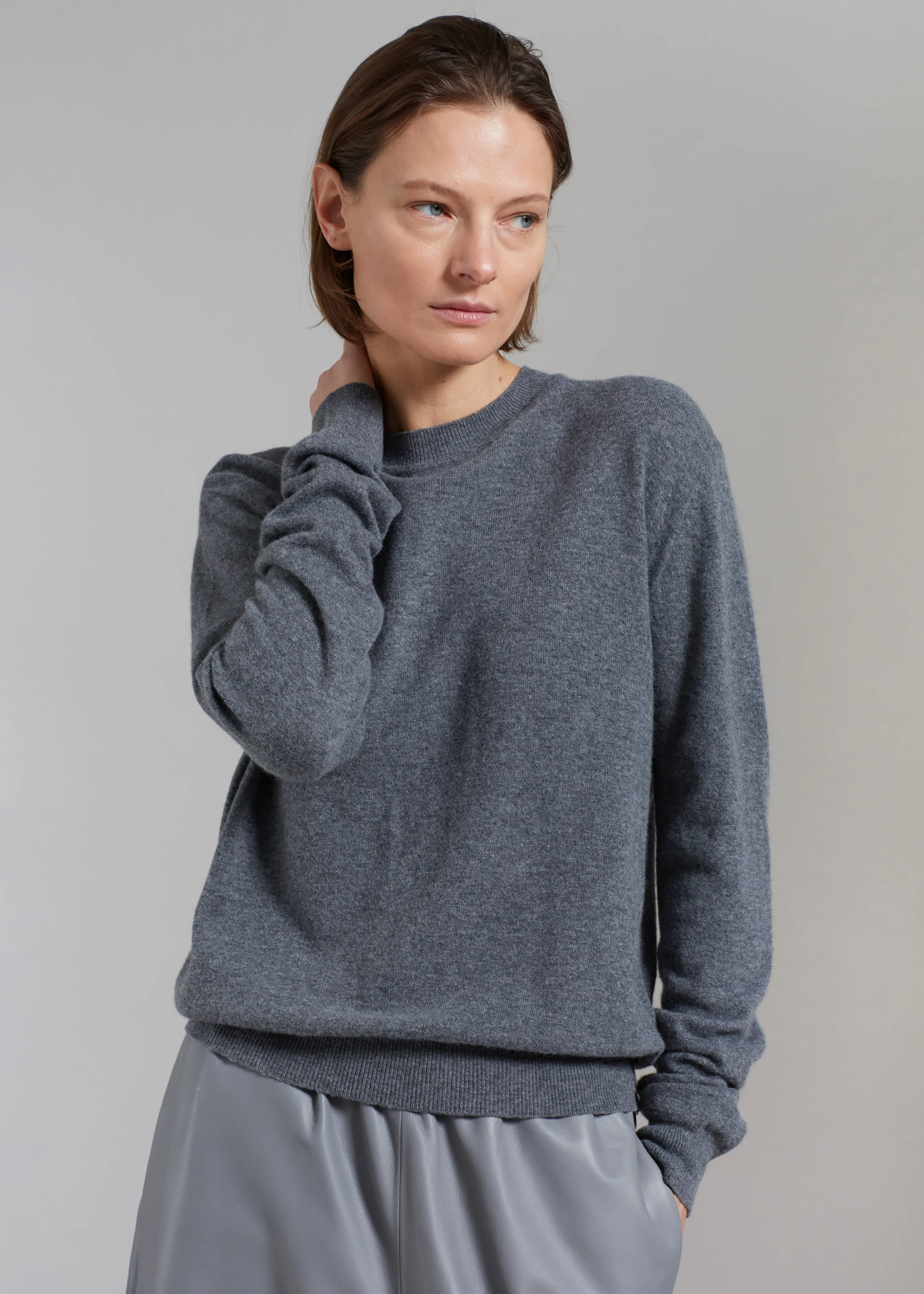 Aurora Wool Blend Knit Sweater - Grey sold by Frankie Shop