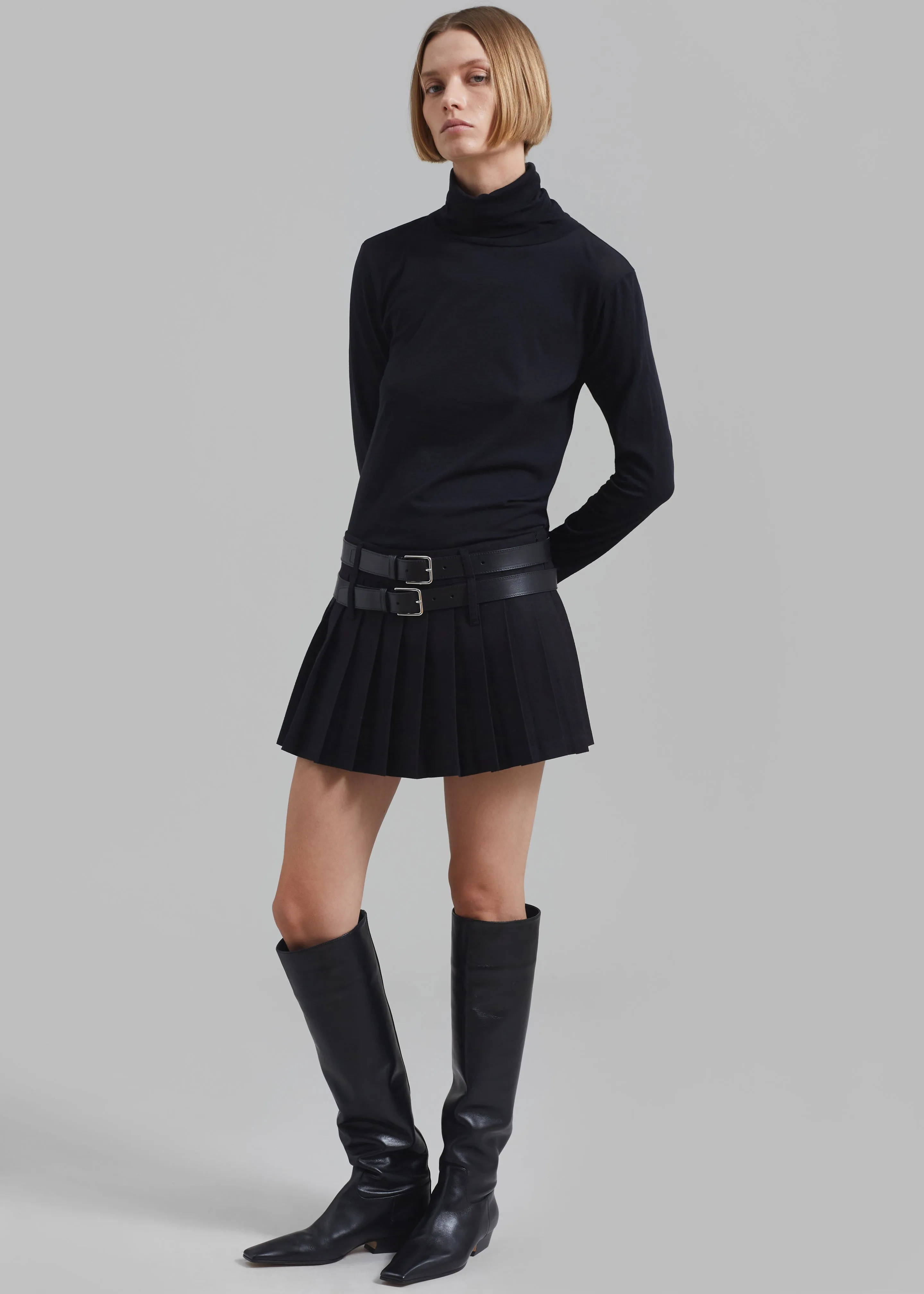 Blake Mini Pleated Skirt - Black sold by Frankie Shop