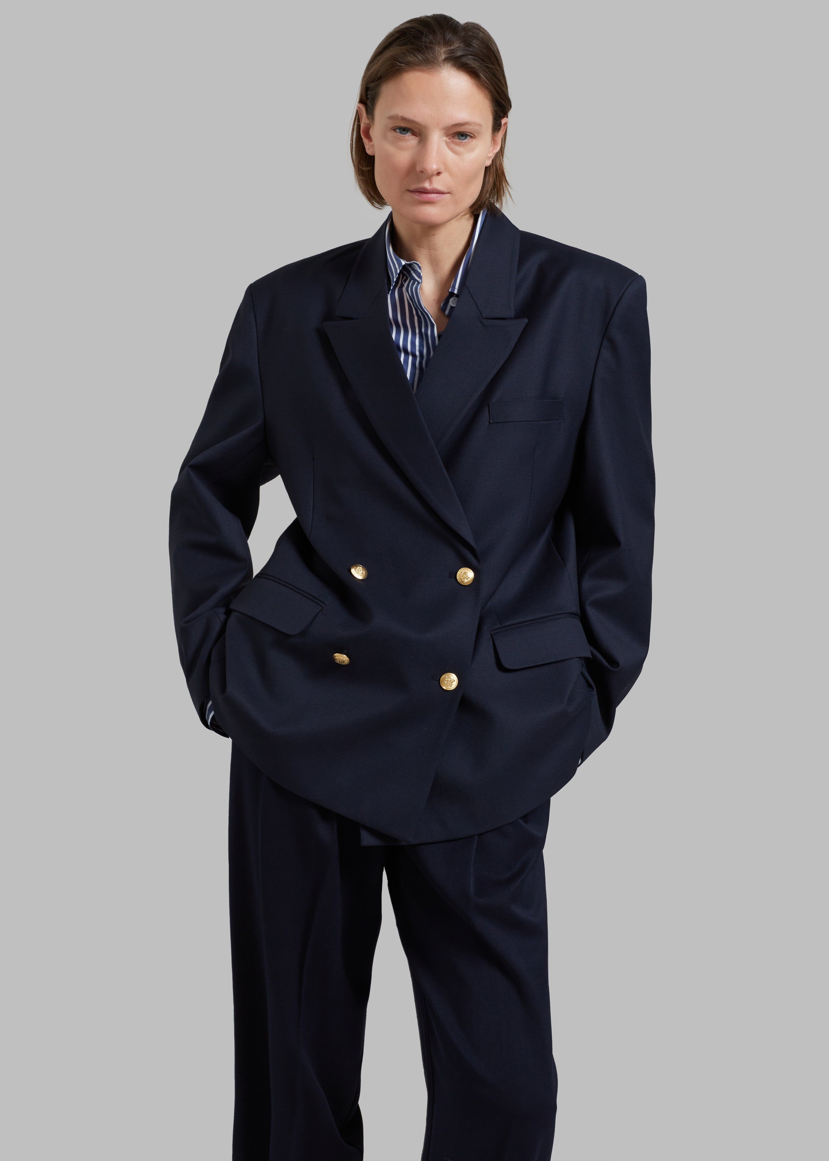 Oline Double Breasted Blazer - Dark Navy sold by Frankie Shop product image thumbnail 2