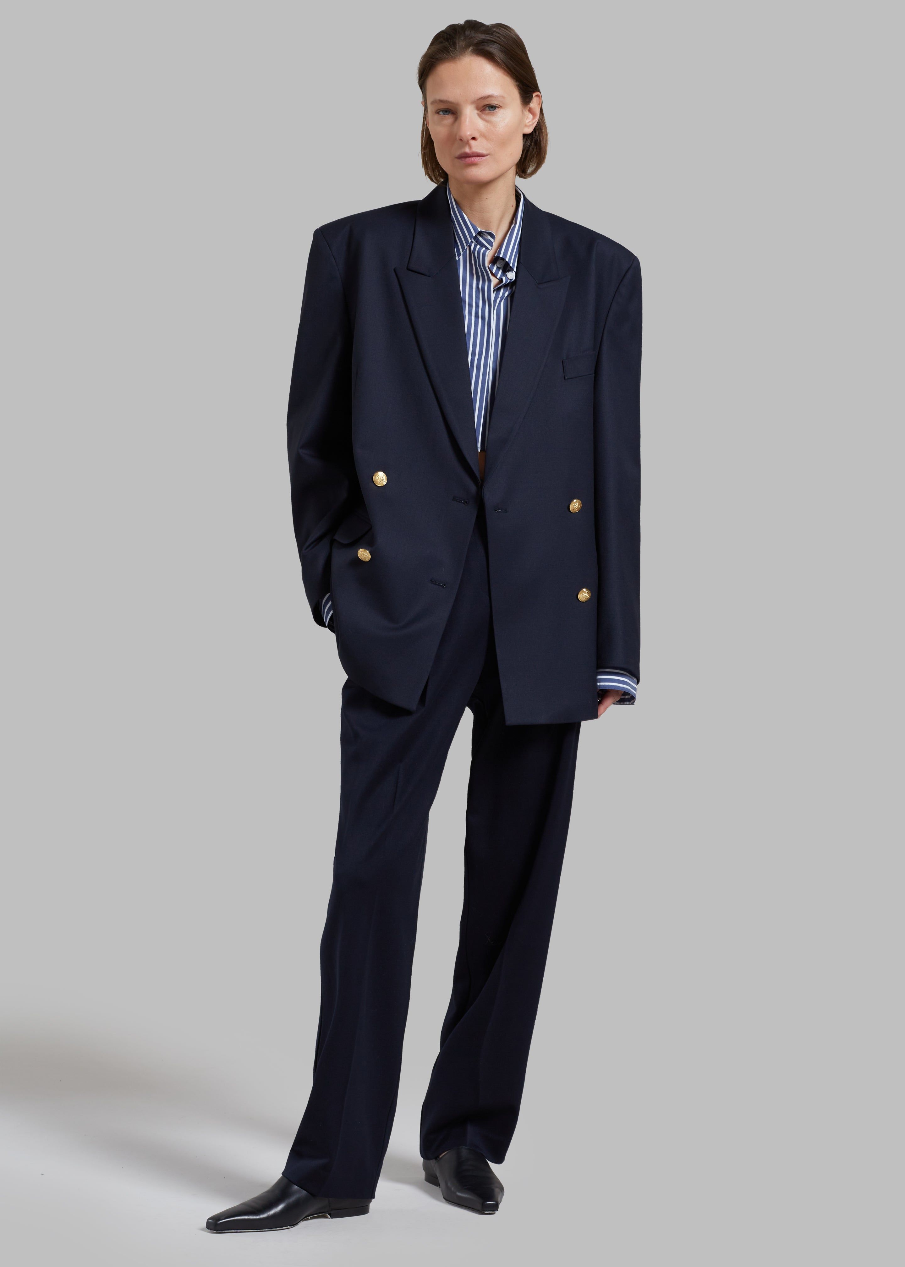Oline Double Breasted Blazer - Dark Navy sold by Frankie Shop