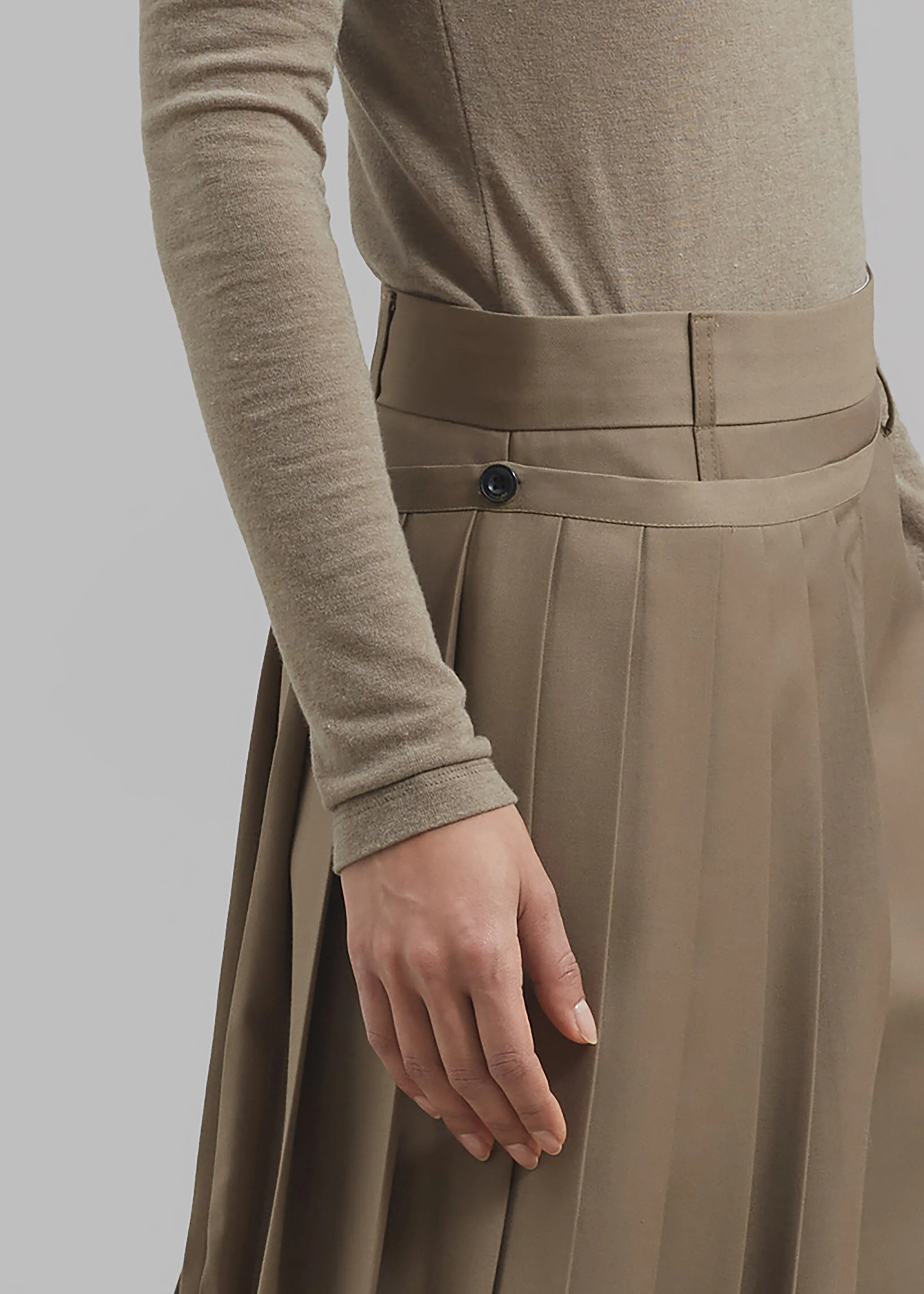 Irie Pleated Skirt - Beige sold by Frankie Shop product image thumbnail 3