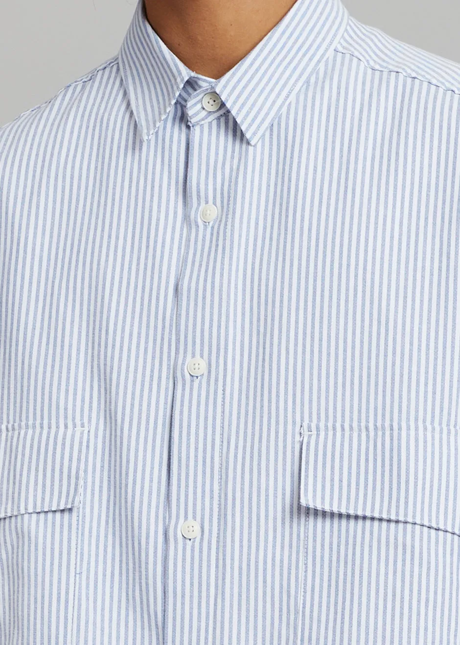 Ethan Pocket Shirt - Blue Stripe sold by Frankie Shop product image thumbnail 4