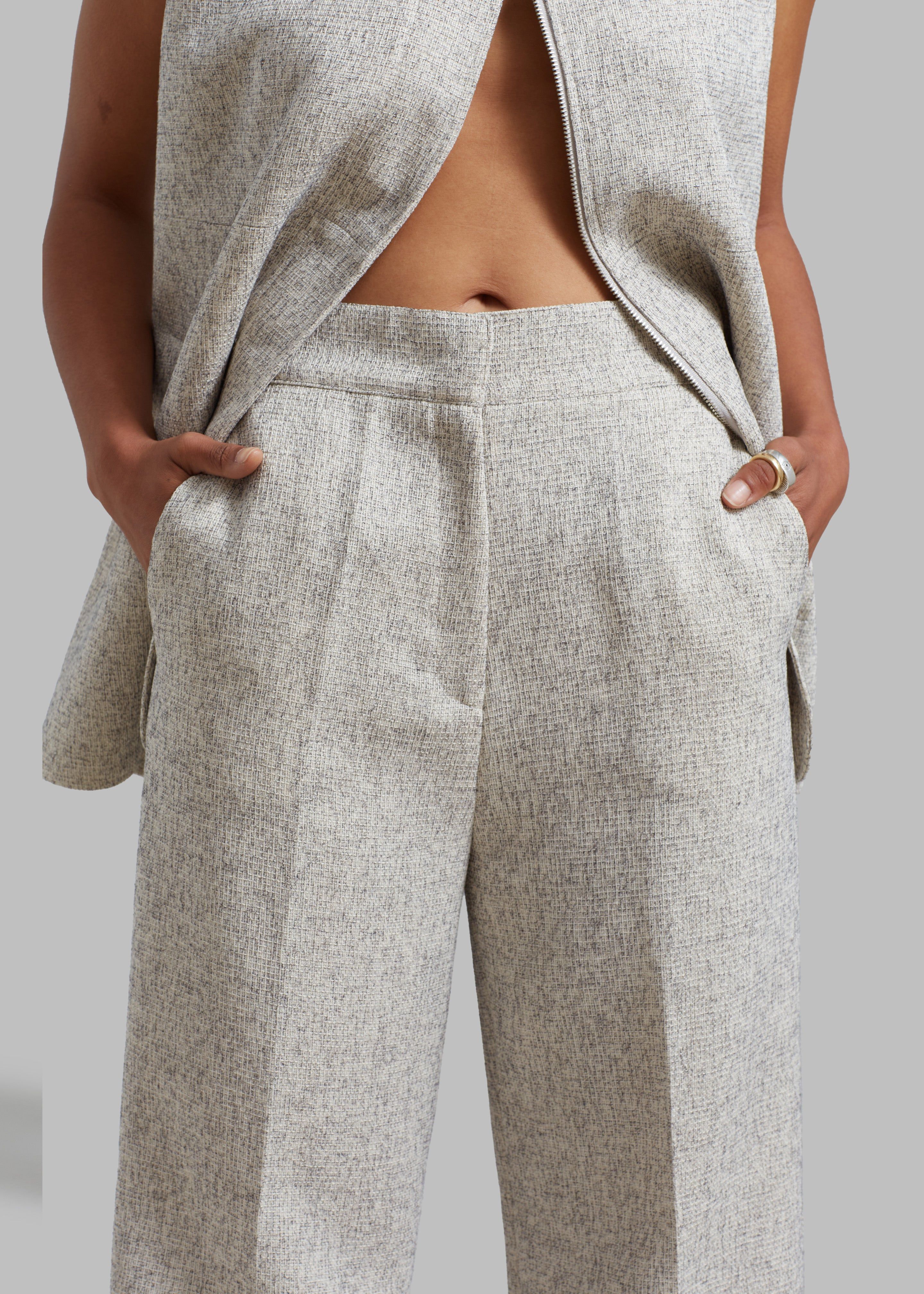 Nevaeh Tweed Trousers - Beige sold by Frankie Shop product image thumbnail 5